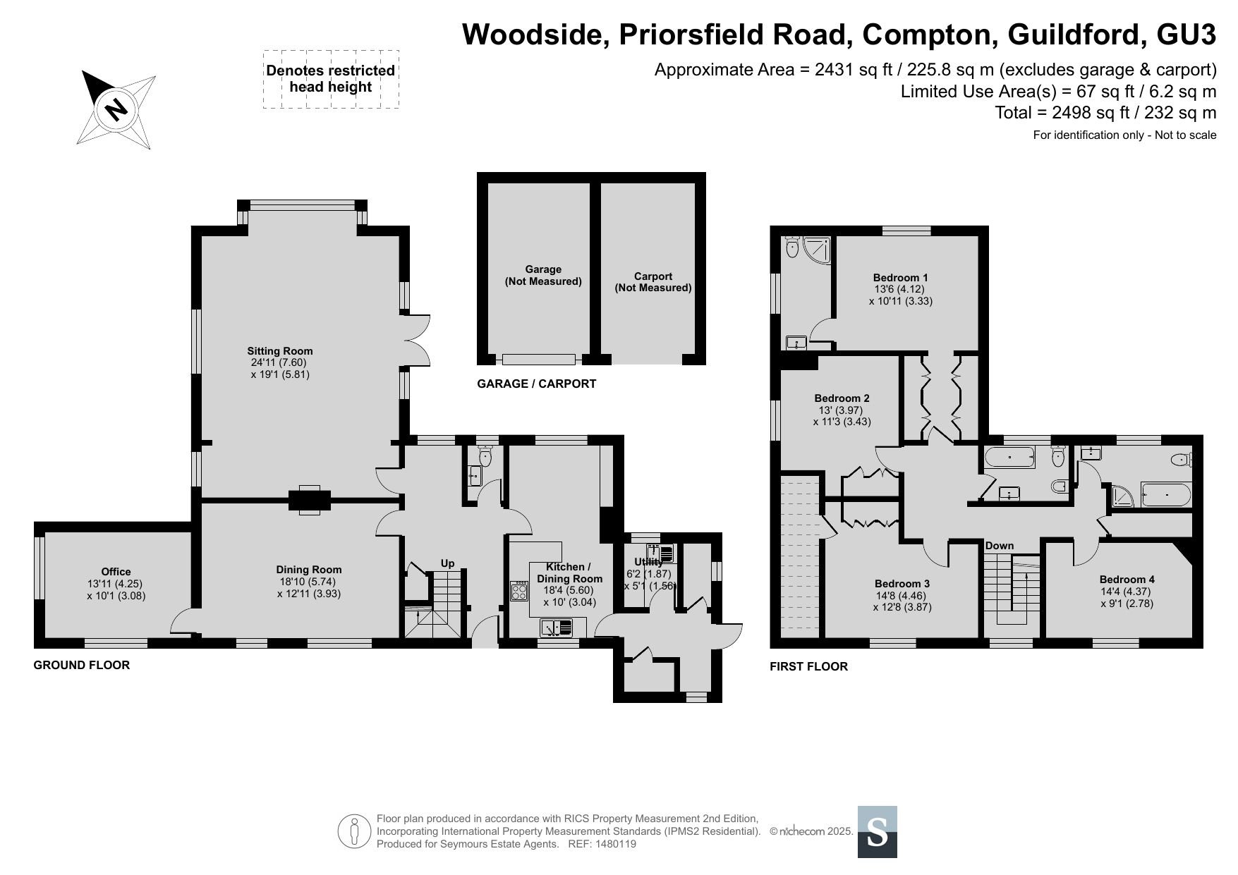 Woodside,, Priorsfield Road, Guildford floorplan