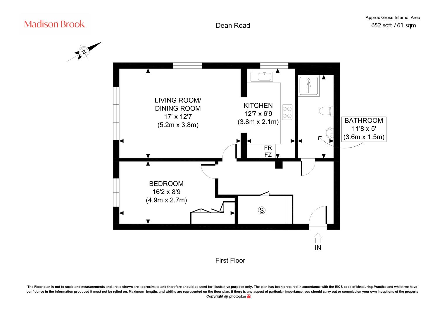 Flat 17, 19, Dean Road, Hampton floorplan