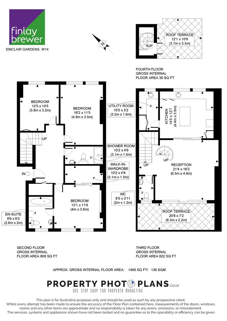 Flat 4, 14, Sinclair Gardens, London floorplan