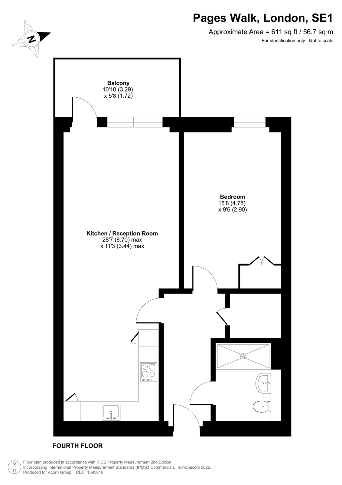 Flat 85, Alwen Court, 6, Pages Walk, London floorplan