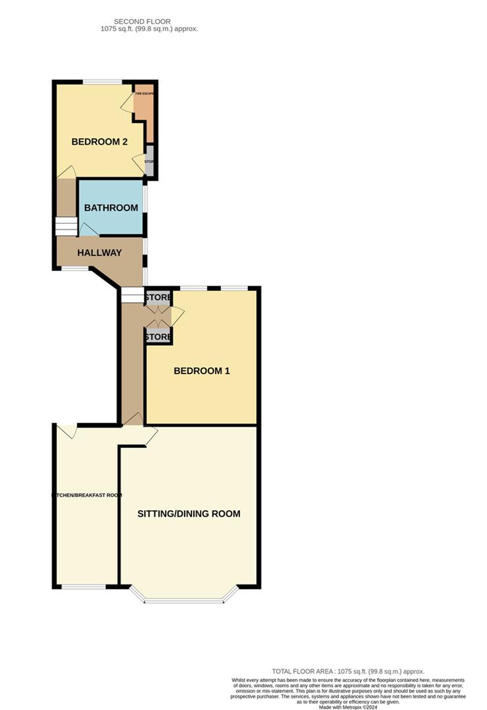 Flat 2 65 Esplanade, Esplanade, Scarborough floorplan