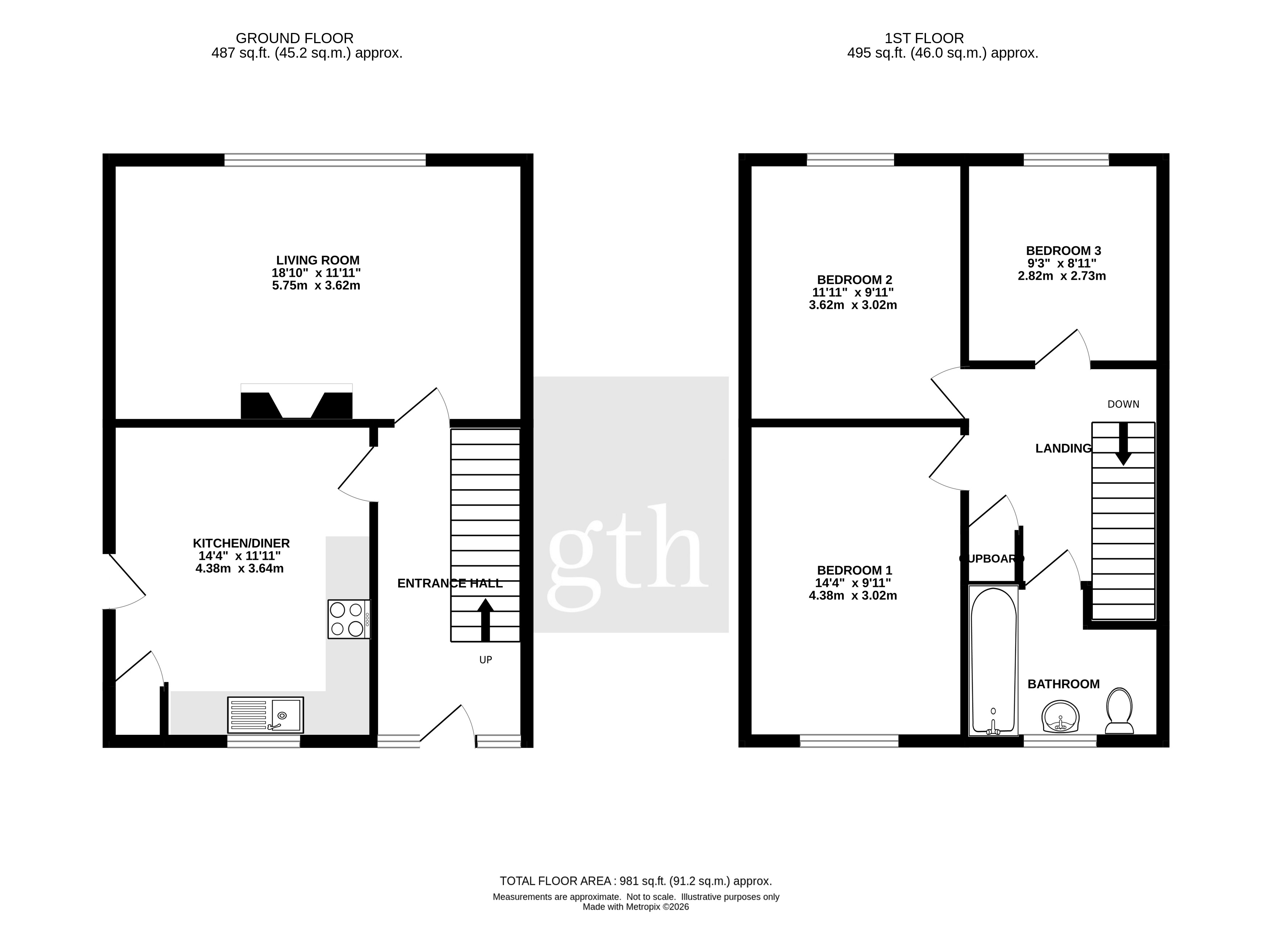 4, Willow Close, Highbridge floorplan