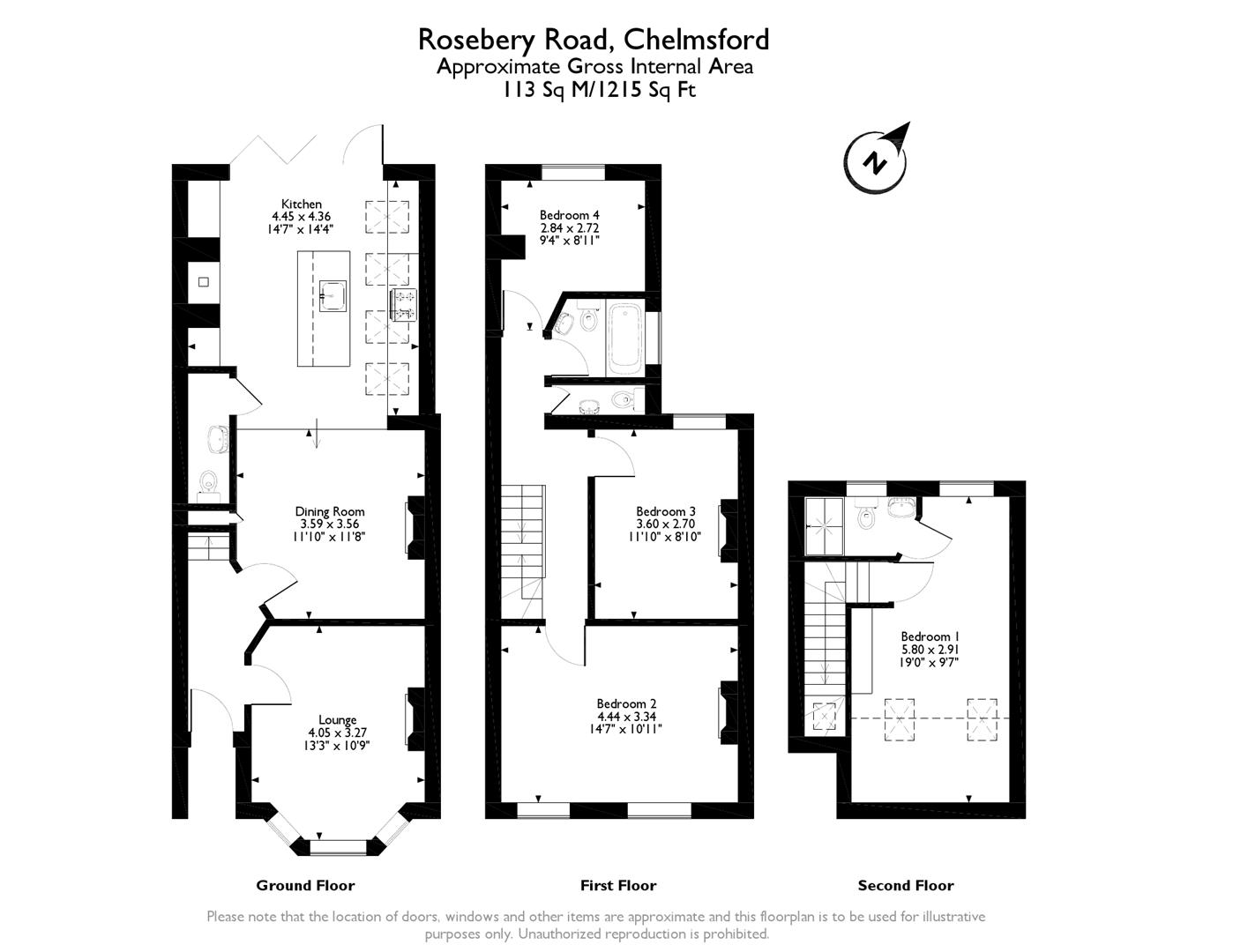 4 Bedrooms Semi-detached house for sale in Rosebery Road, Chelmsford CM2