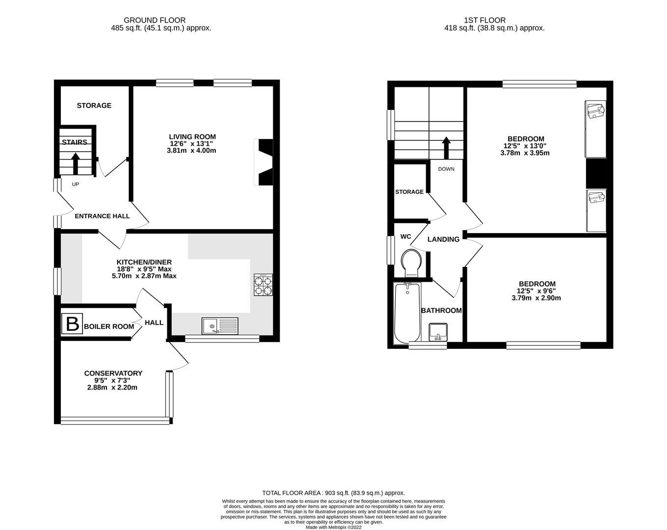 1, Wenlock Crescent, Chesterfield floorplan