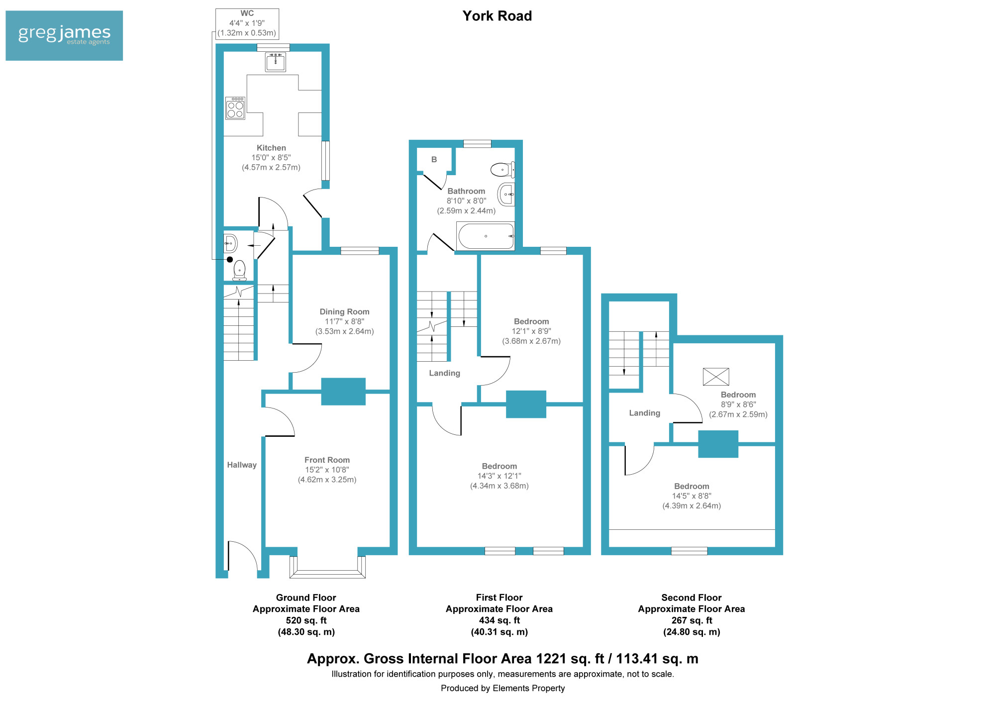 45, York Road, Aldershot floorplan