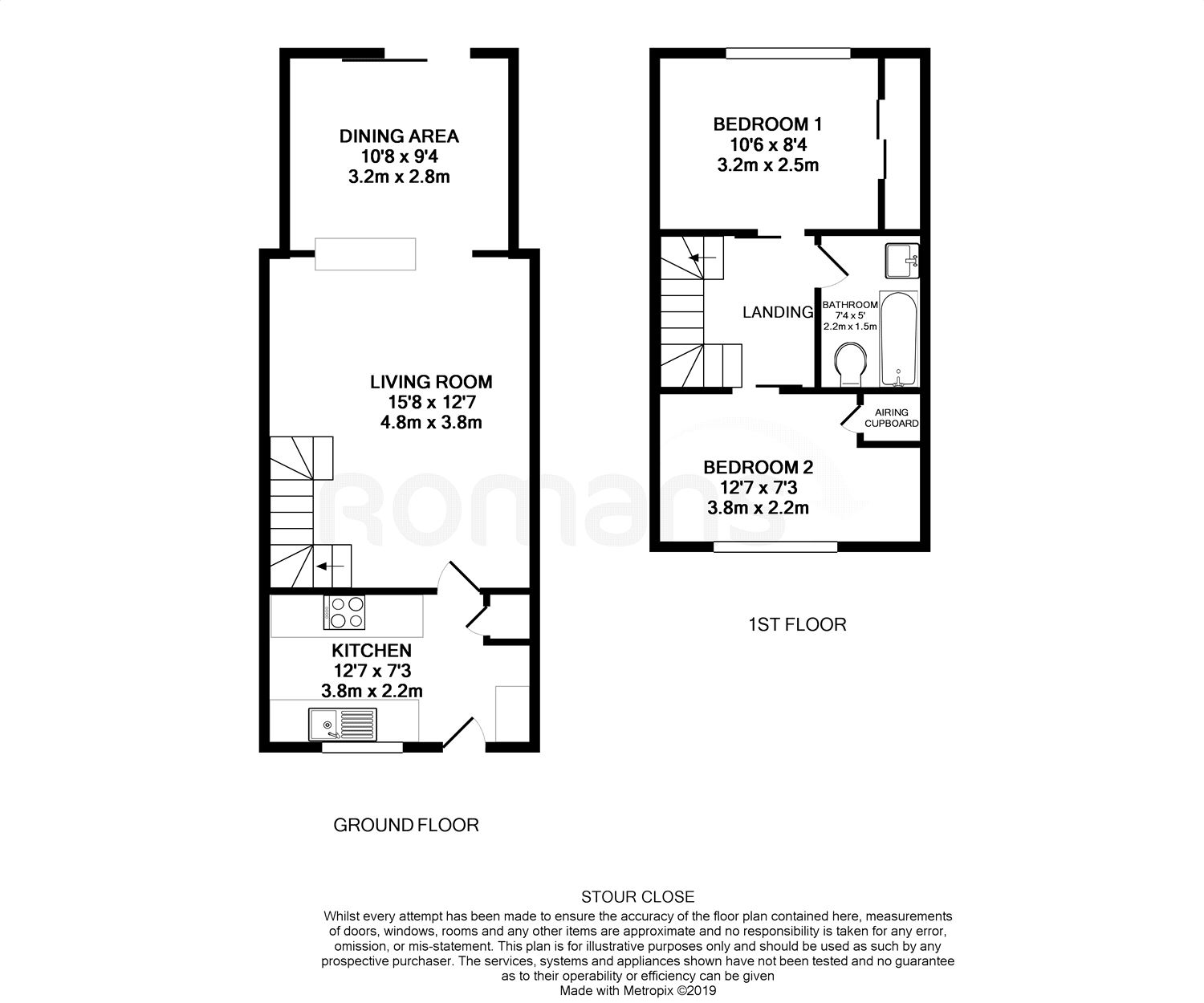 2 Bedrooms Terraced house for sale in Stour Close, Tilehurst, Reading RG30