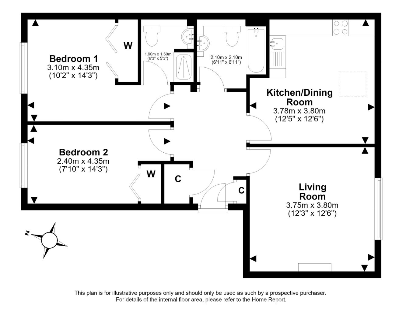 118/5, Willowbrae Road, Edinburgh floorplan