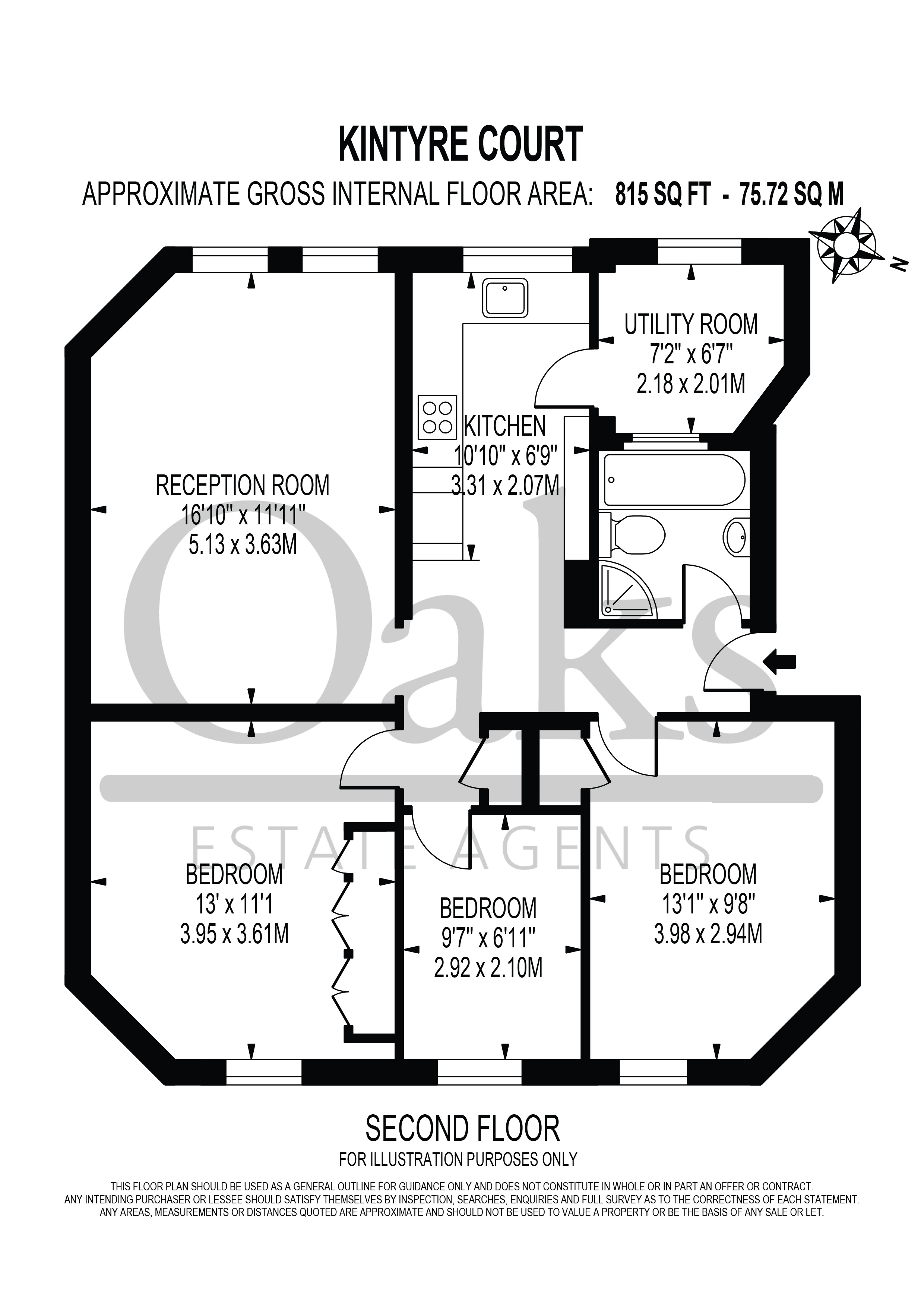 Flat 41 Kintyre Court, 41, New Park Road, London floorplan