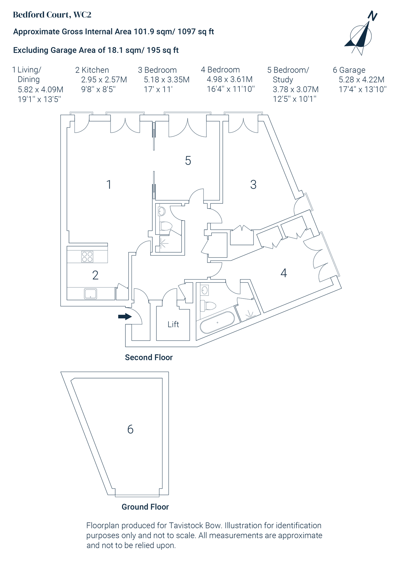 Flat 2, 9 Bedford Court, London floorplan