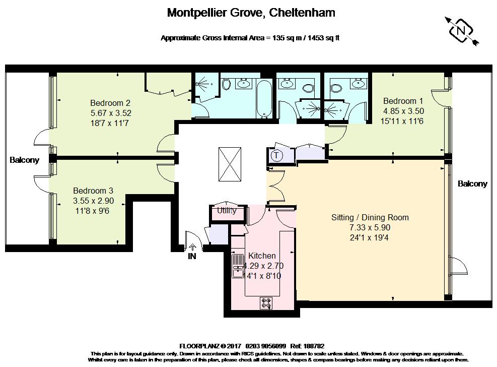 3 Bedrooms Flat to rent in Century Court, Montpellier Grove, Cheltenham GL50