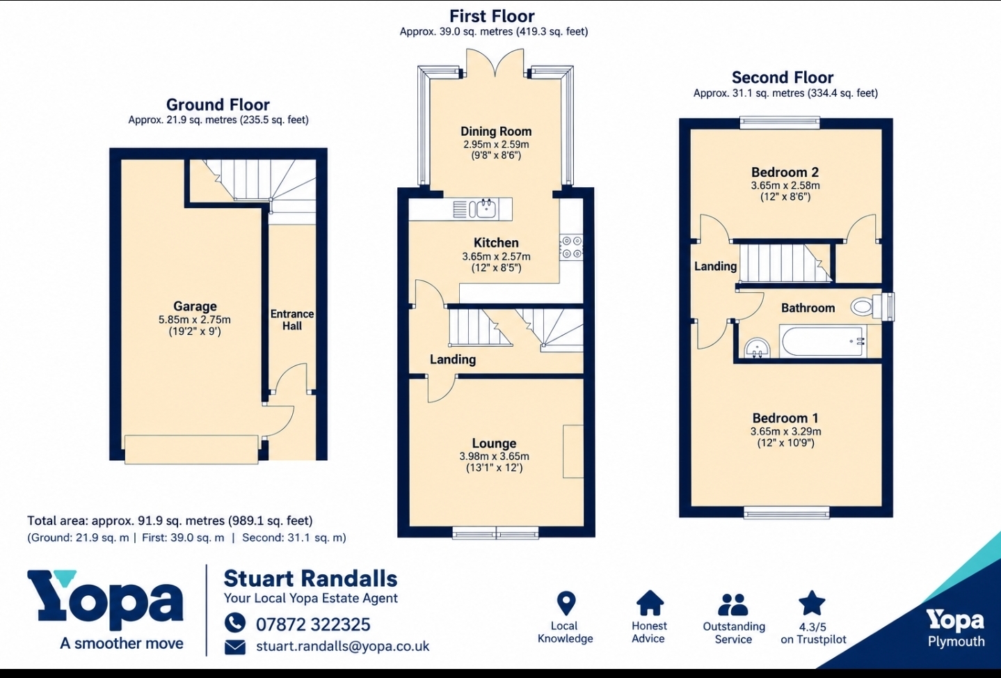 14, Bramble Close, Plymouth floorplan