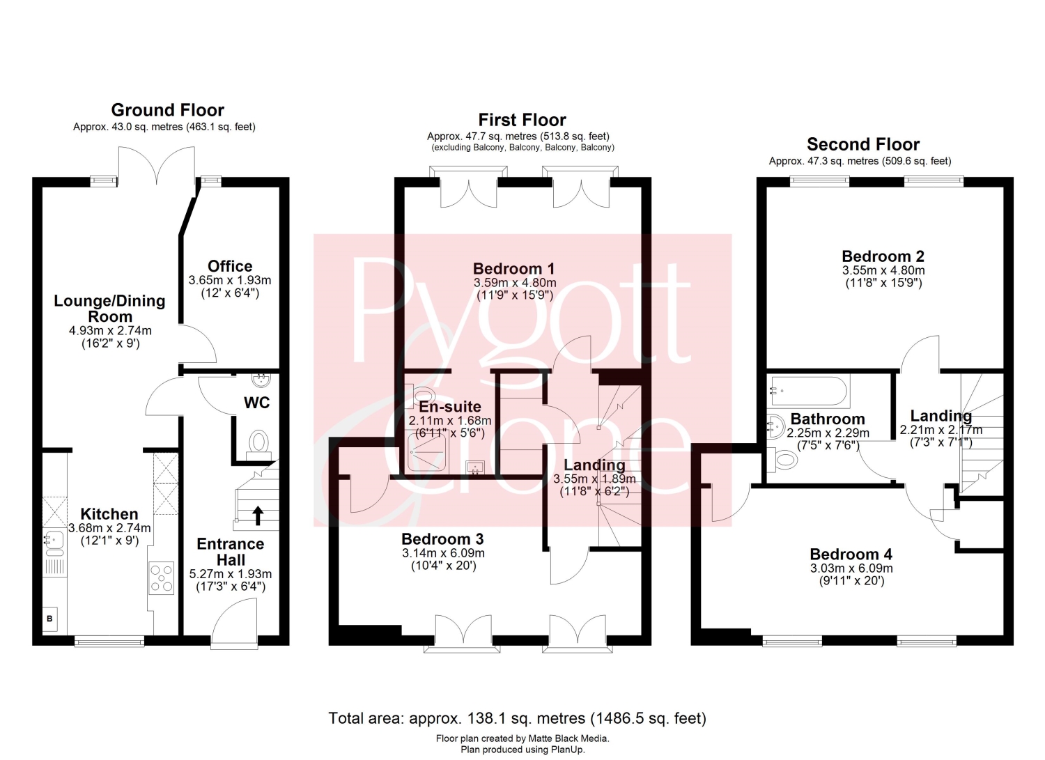 4, Oakham Terrace, Boston floorplan