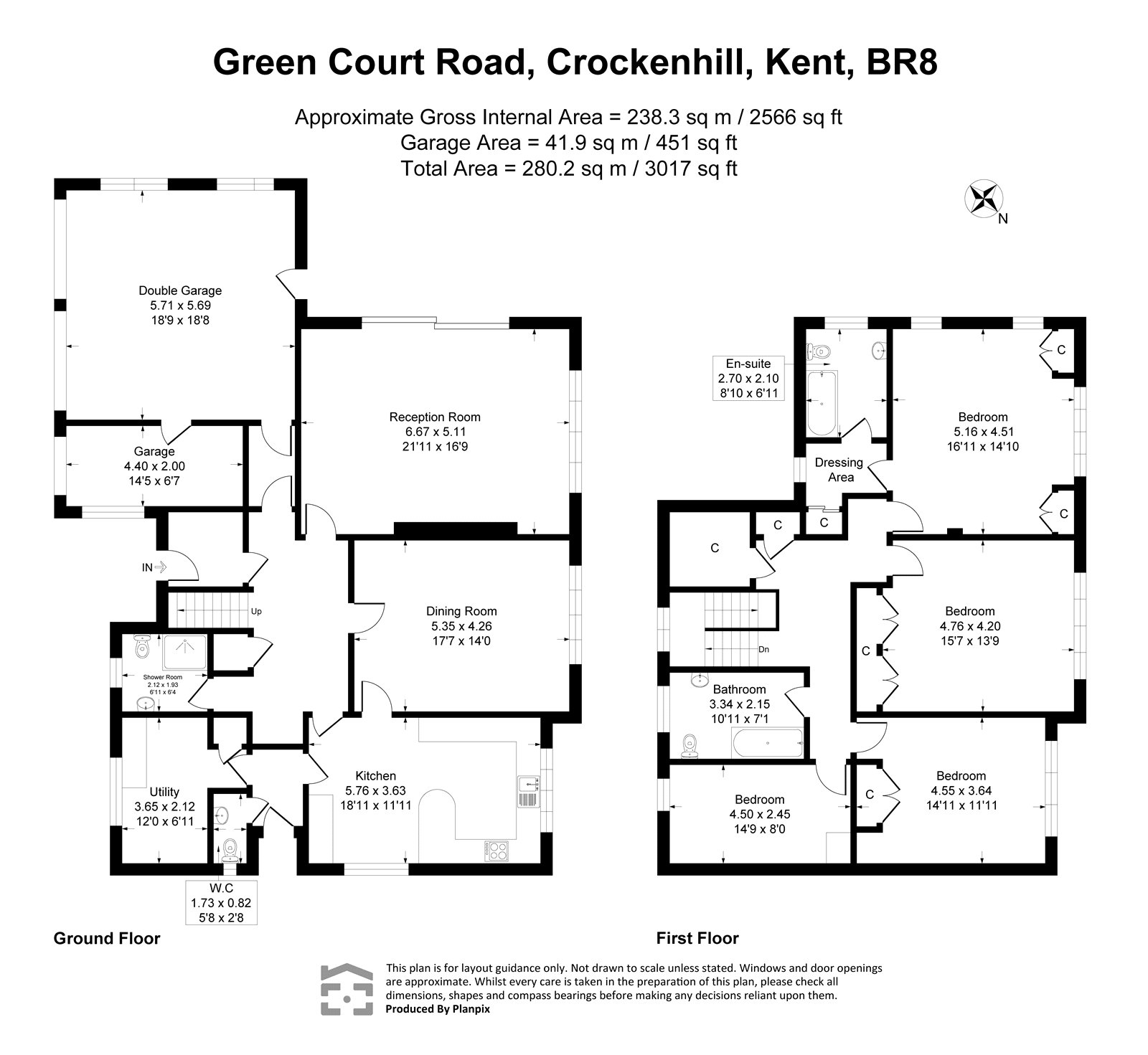 Pixfield, 21, Green Court Road, Swanley floorplan