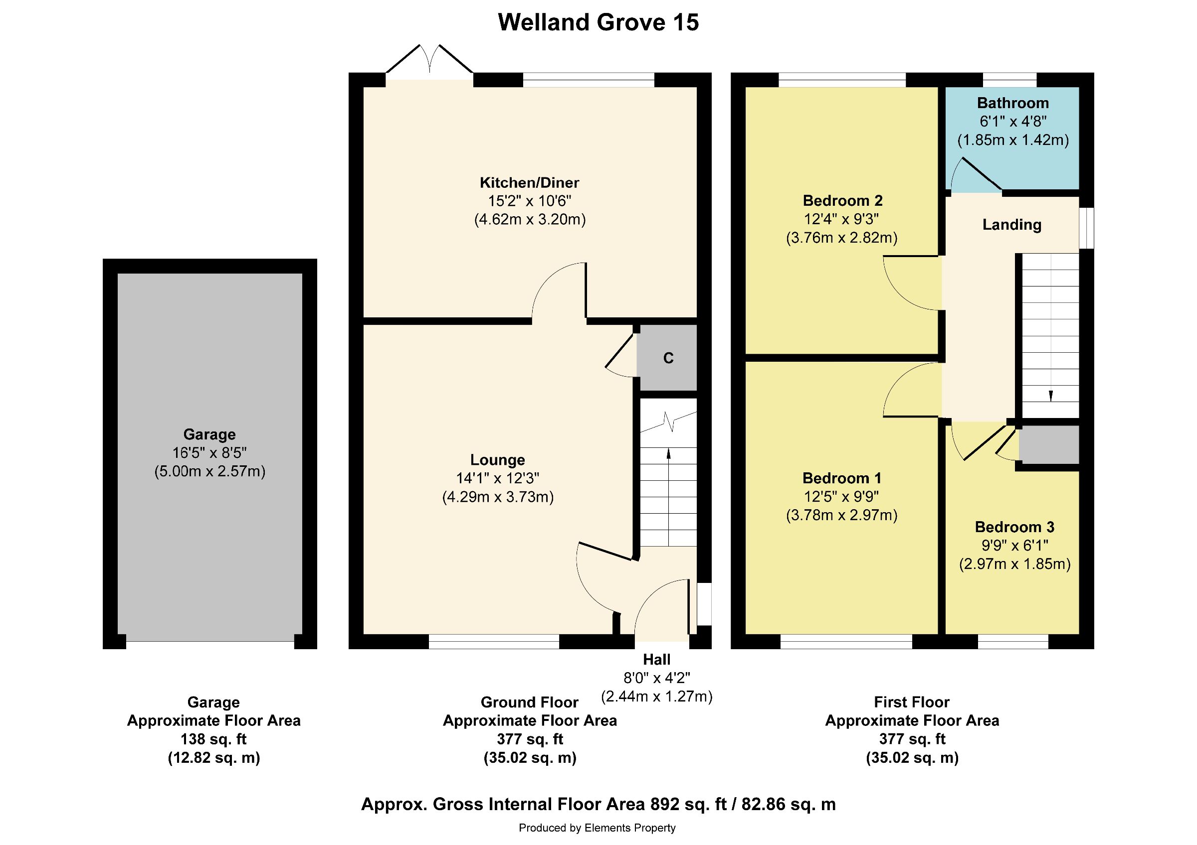 15 Welland Grove, Willenhall floorplan