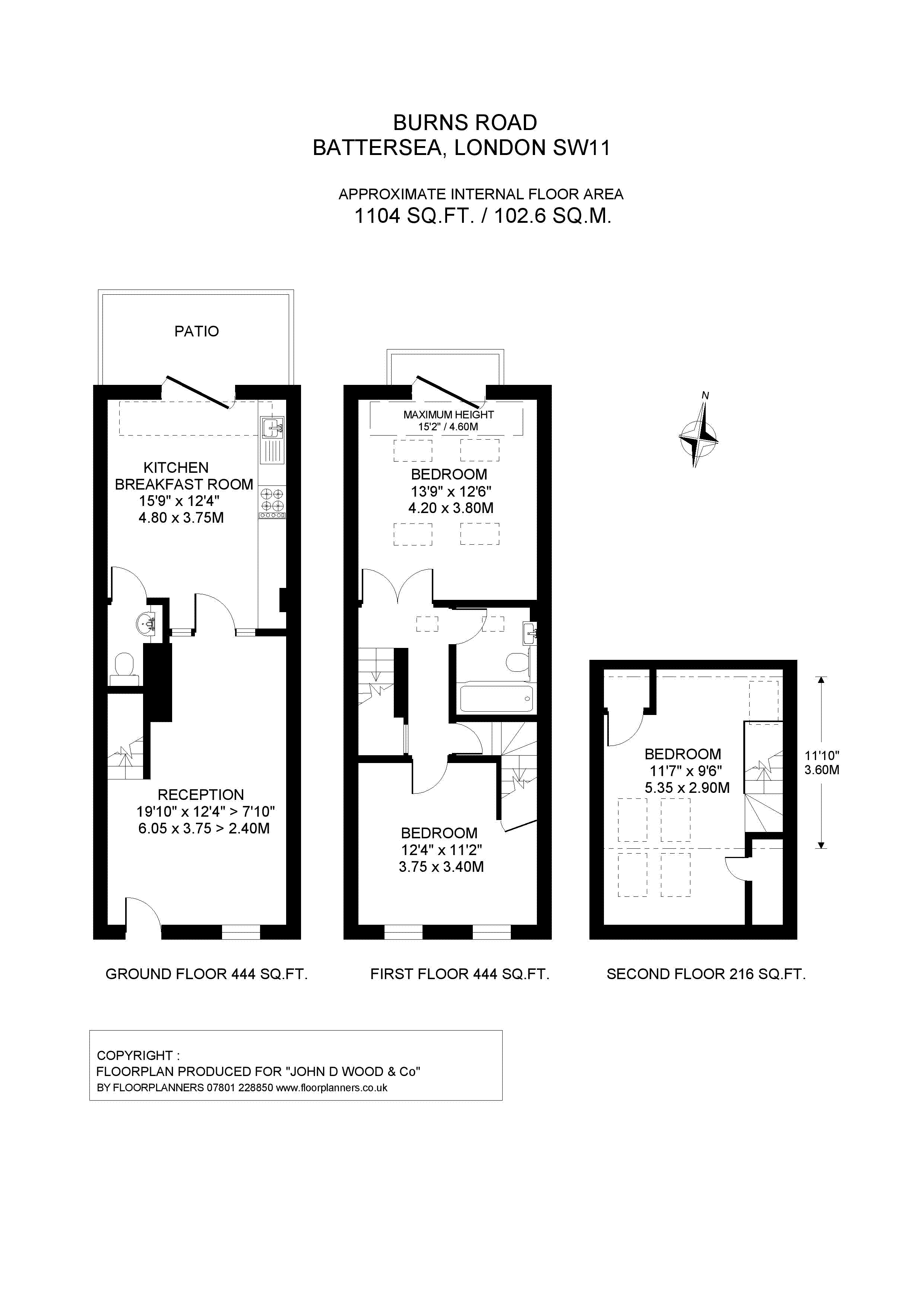 Burns Road, London SW11, 3 bedroom terraced house for sale 65345958