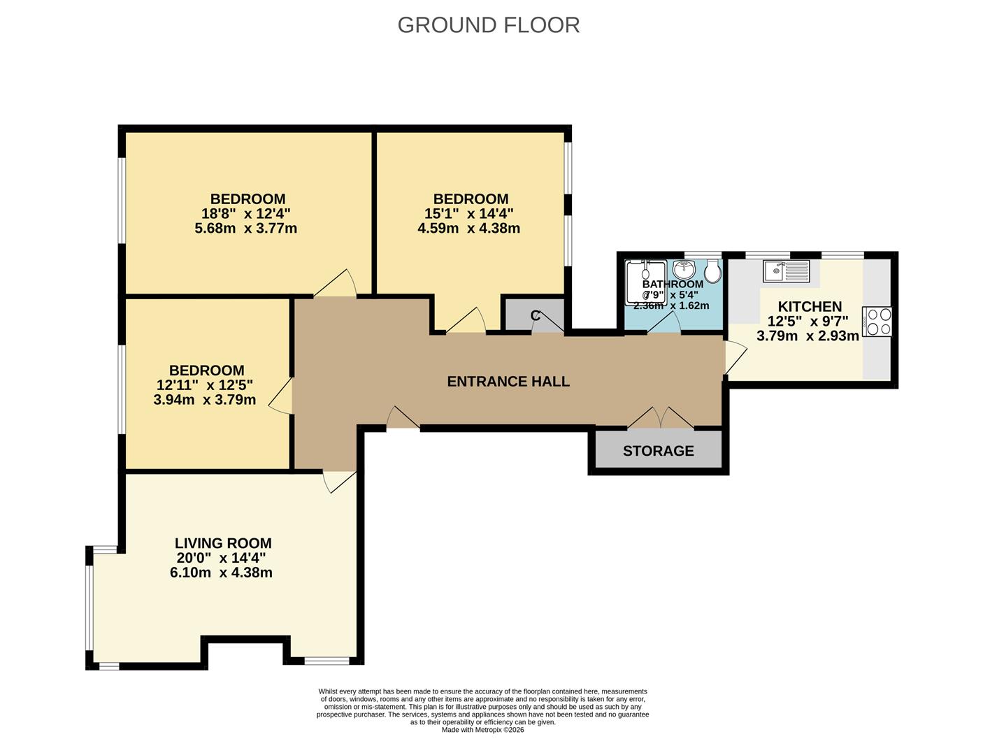 Flat 4, 1 Beach Towers, West Parade, Bexhill-On-Sea floorplan