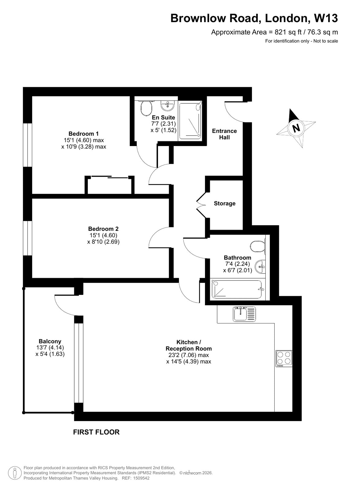 MTVH SO - 9 Freedom House,, Brownlow Road, London floorplan