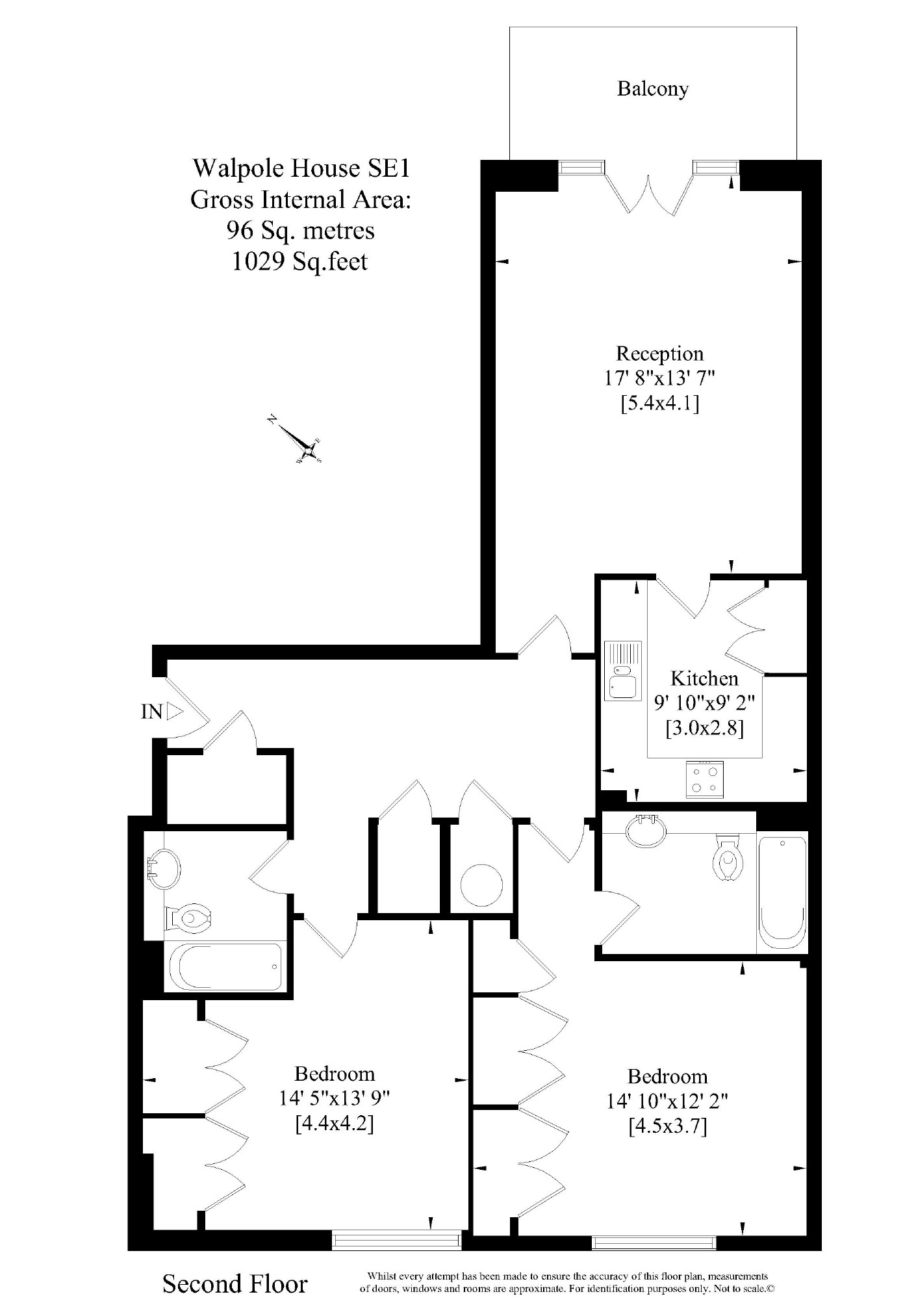 42, Walpole House, 126 Westminster Bridge Road floorplan