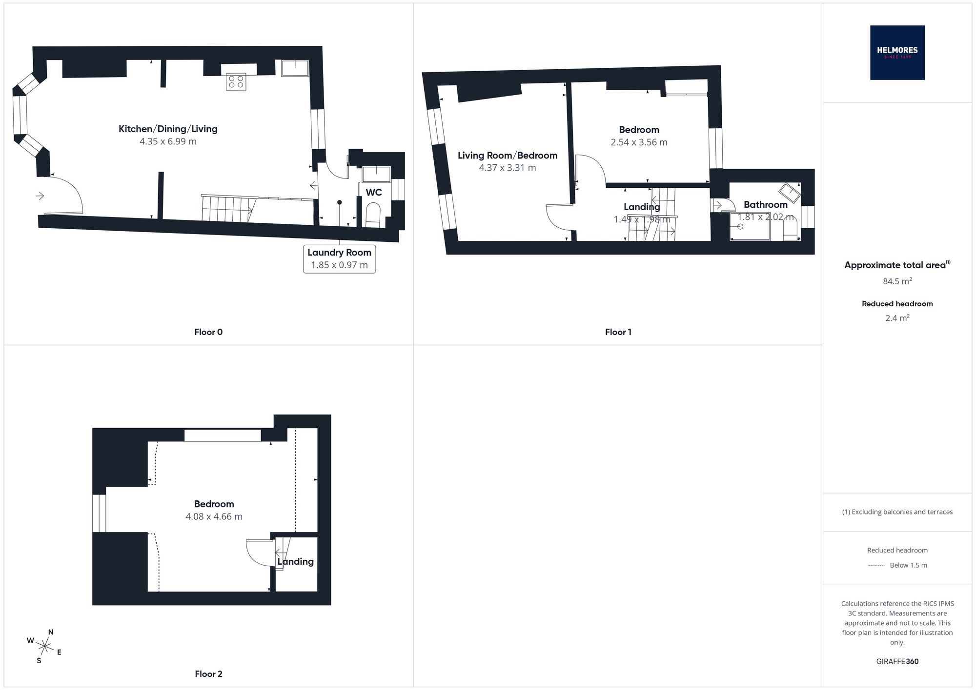 2 Hillbudge Terrace Park Street, Crediton floorplan