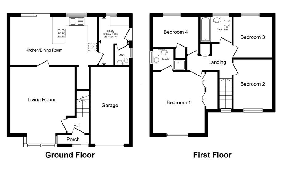 1, Allchurch Drive, Ashington floorplan