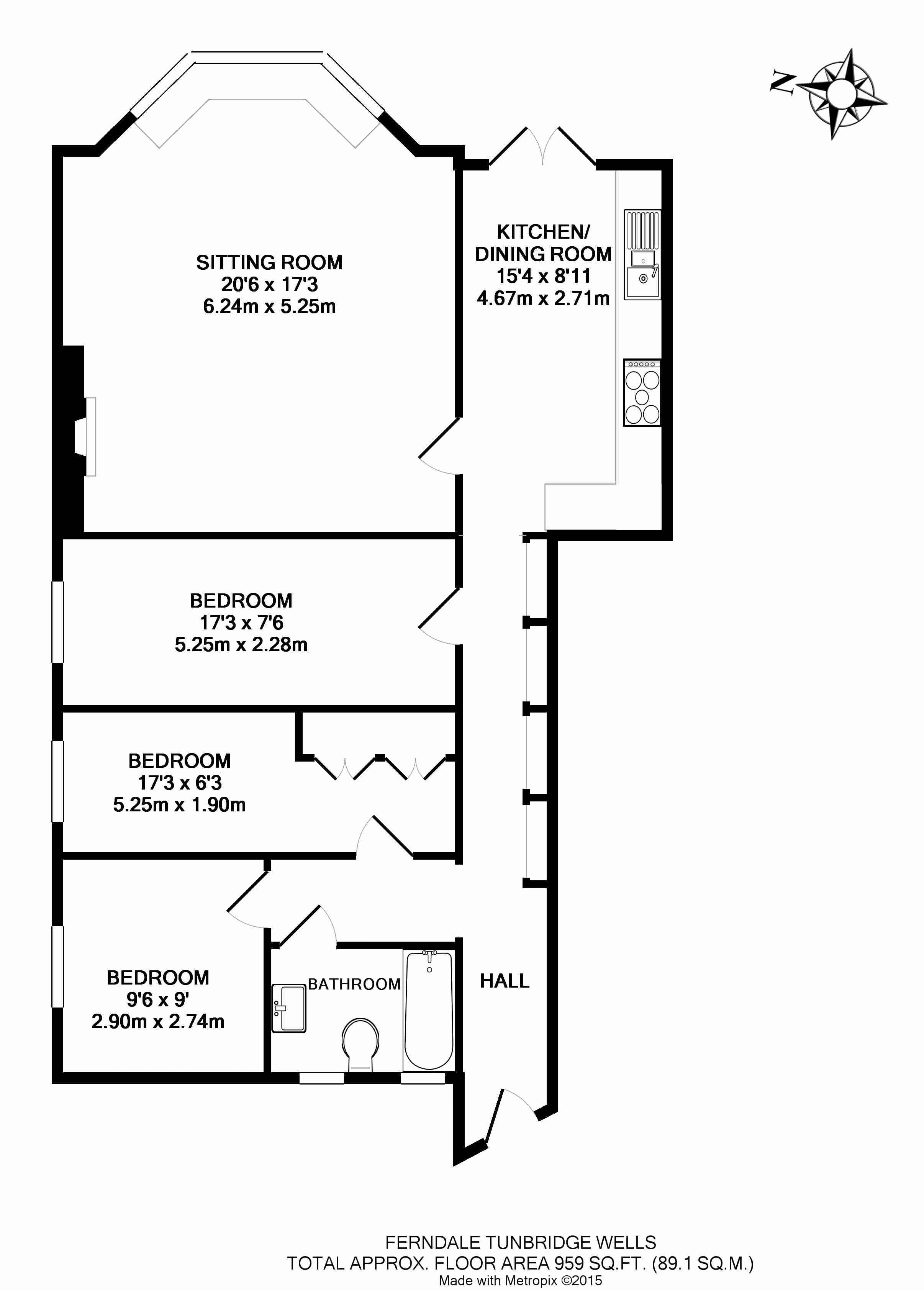 Free property report Flat 1a, 33 Ferndale, Royal Tunbridge Wells, TN2