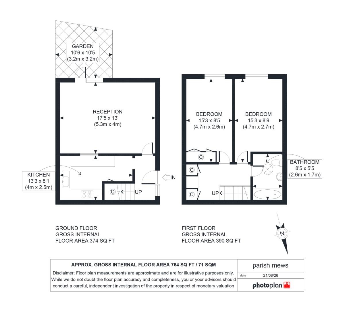 5 Parish Mews, 126, Parish Lane, London floorplan