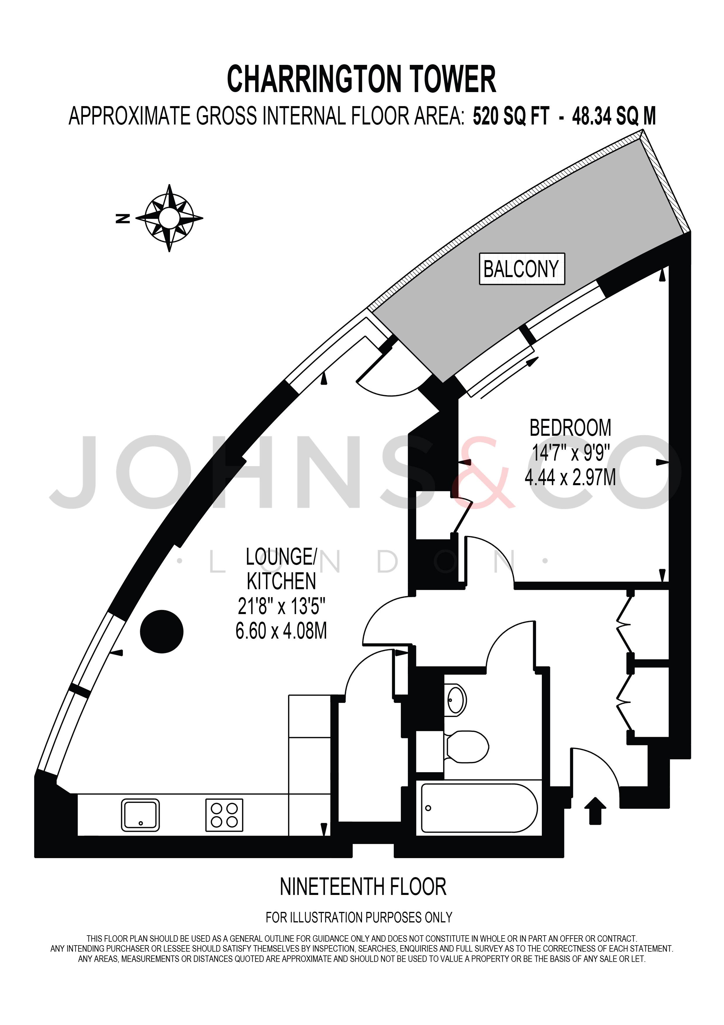 1 Bedrooms Flat to rent in Charrington Tower, New Providence Wharf, Canary Wharf E14