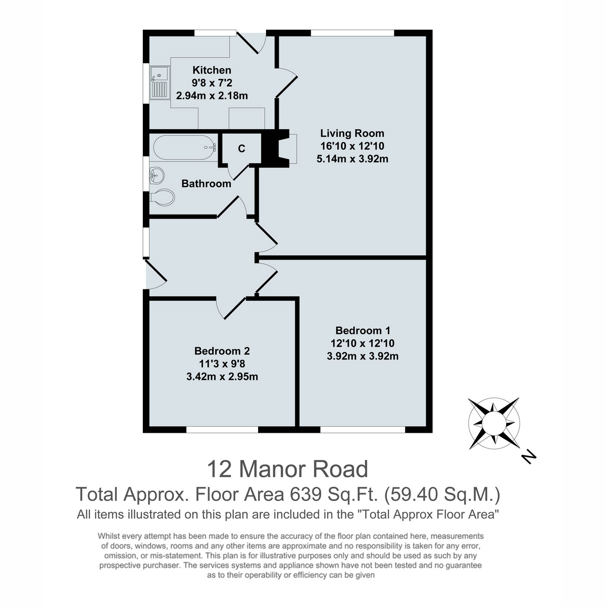 12, Manor Road, Ducklington floorplan