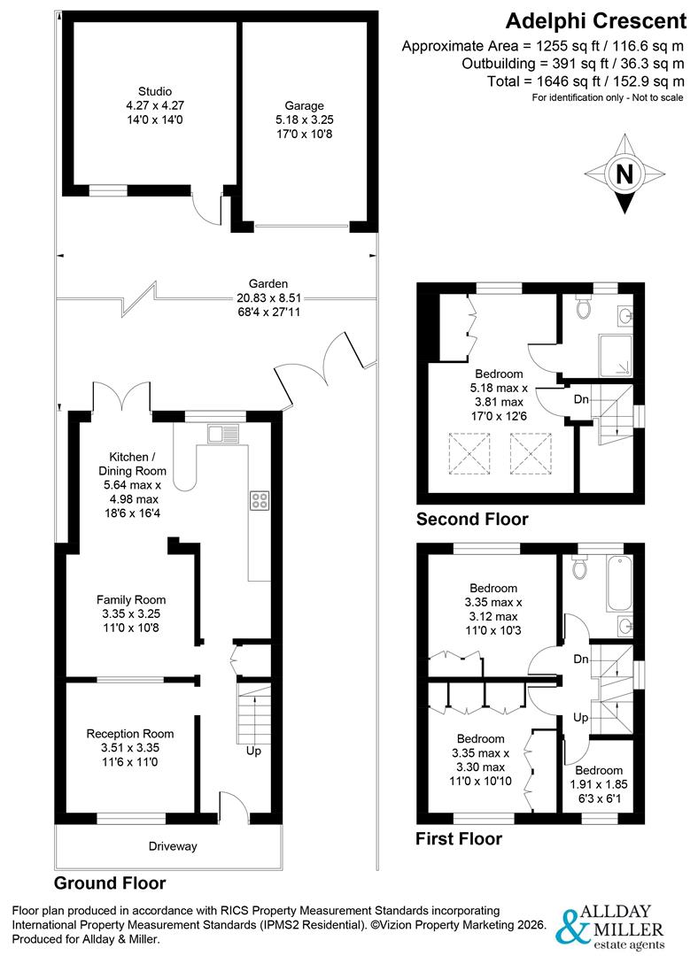 55, Adelphi Crescent, Hayes floorplan