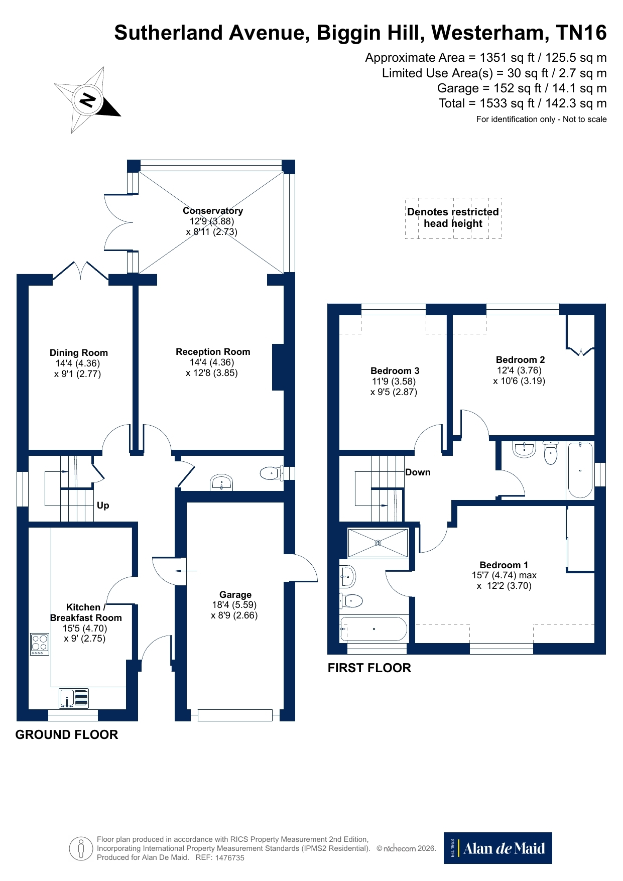 4, Sutherland Avenue, Westerham floorplan