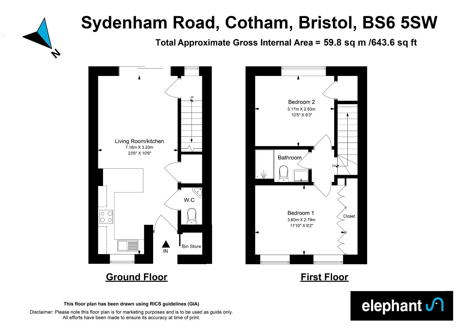 Sydenham Road, Cotham, Bristol BS6, 2 bedroom property for sale