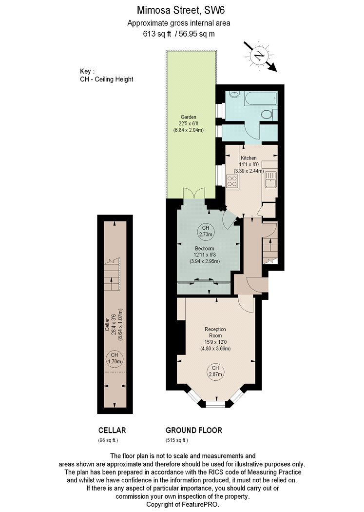 Ground Floor Flat, 48, Mimosa Street, London floorplan