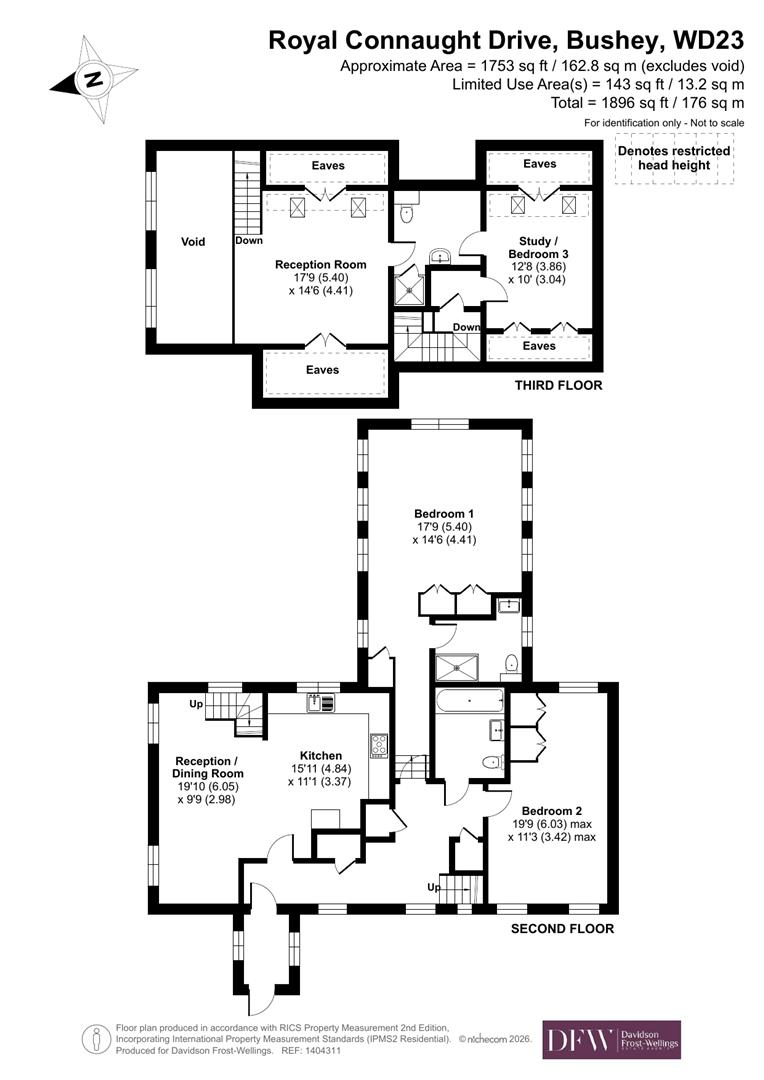 Flat 18, Connaught House, Royal Connaught Drive, Bushey floorplan
