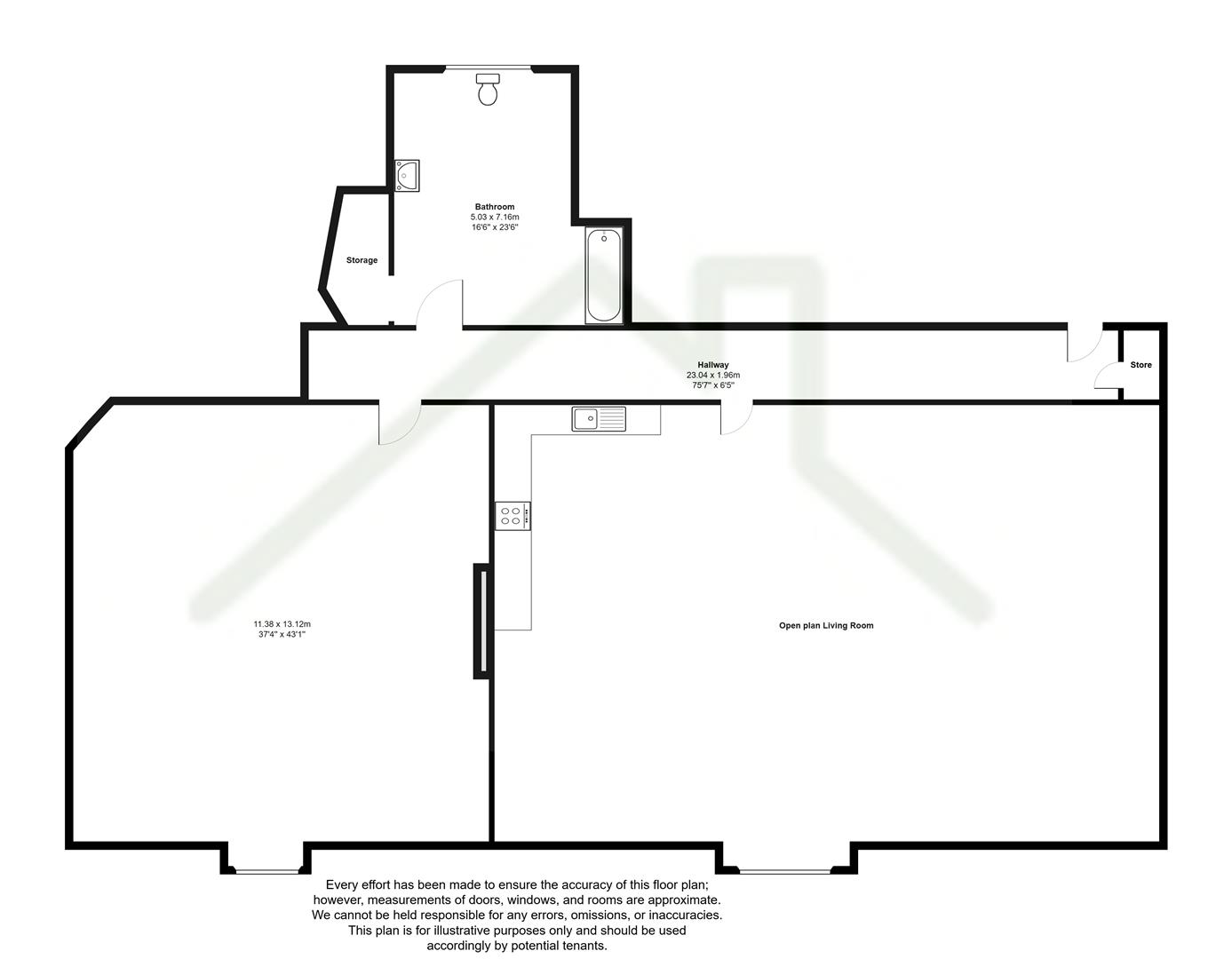 Flat 3, 30A Montague Street, Worthing floorplan
