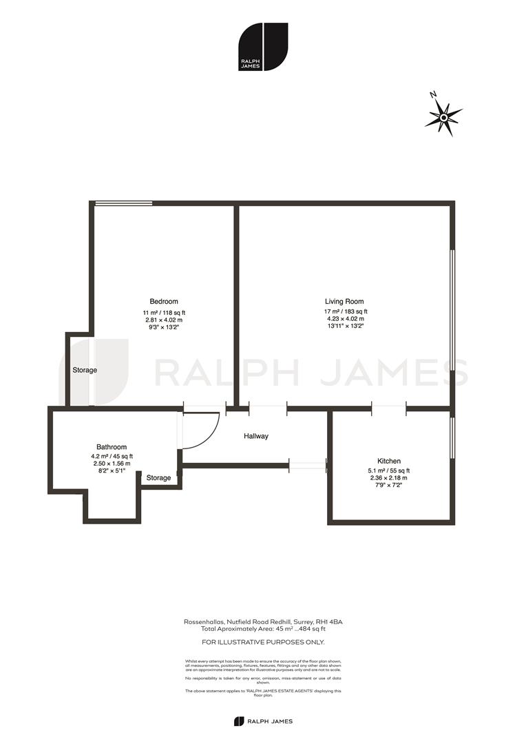Flat 16, Rossenhallas, Nutfield Road, Redhill floorplan