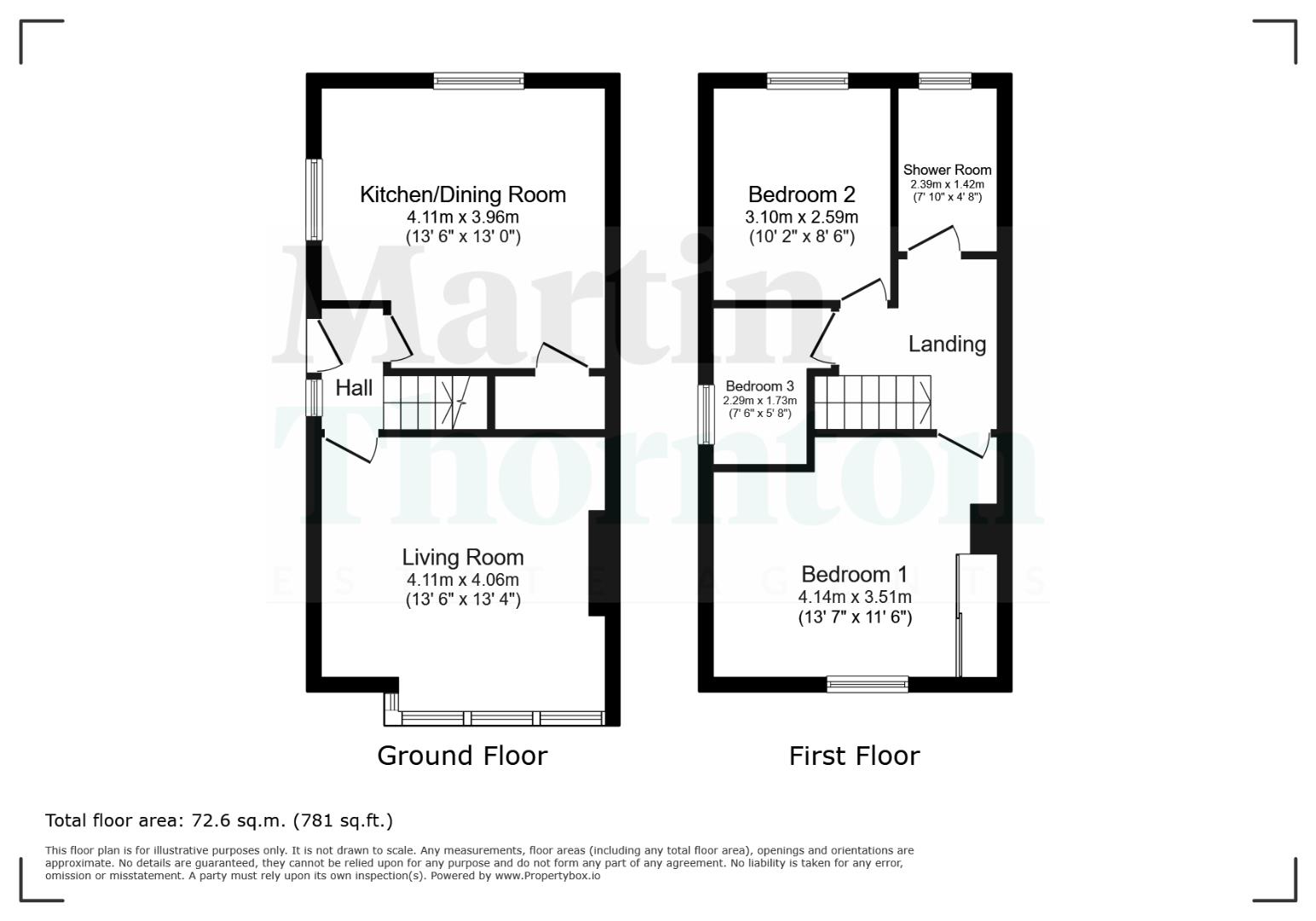 5, Ryefields Avenue, Huddersfield floorplan