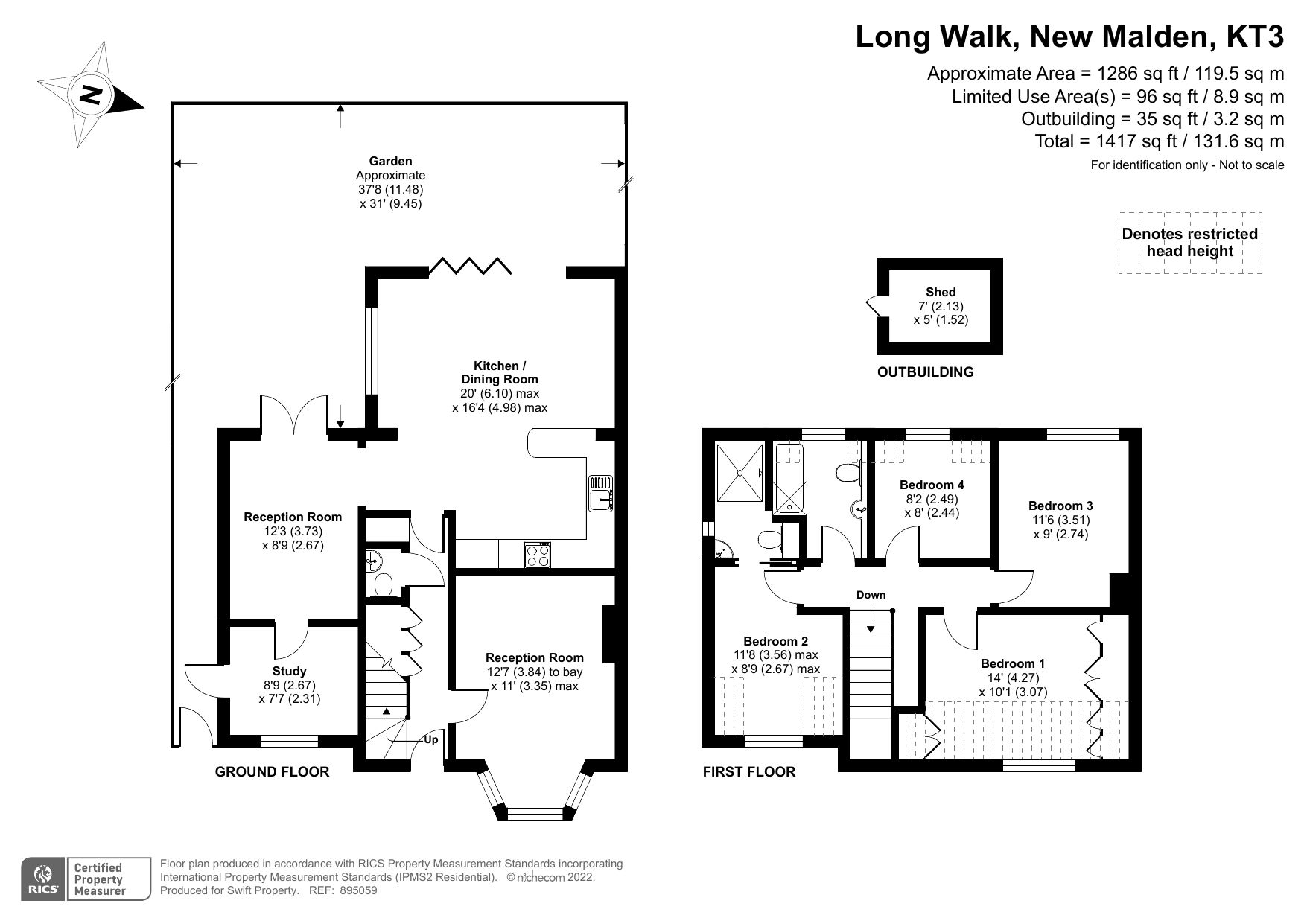 32 Long Walk, New Malden floorplan