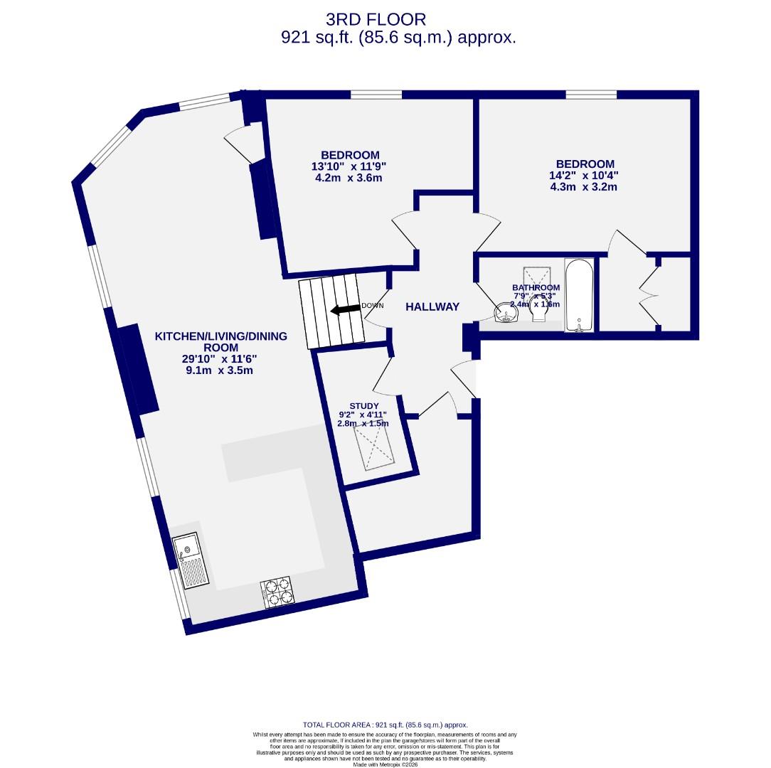 Apartment 4, The Kings, Church Street, York floorplan