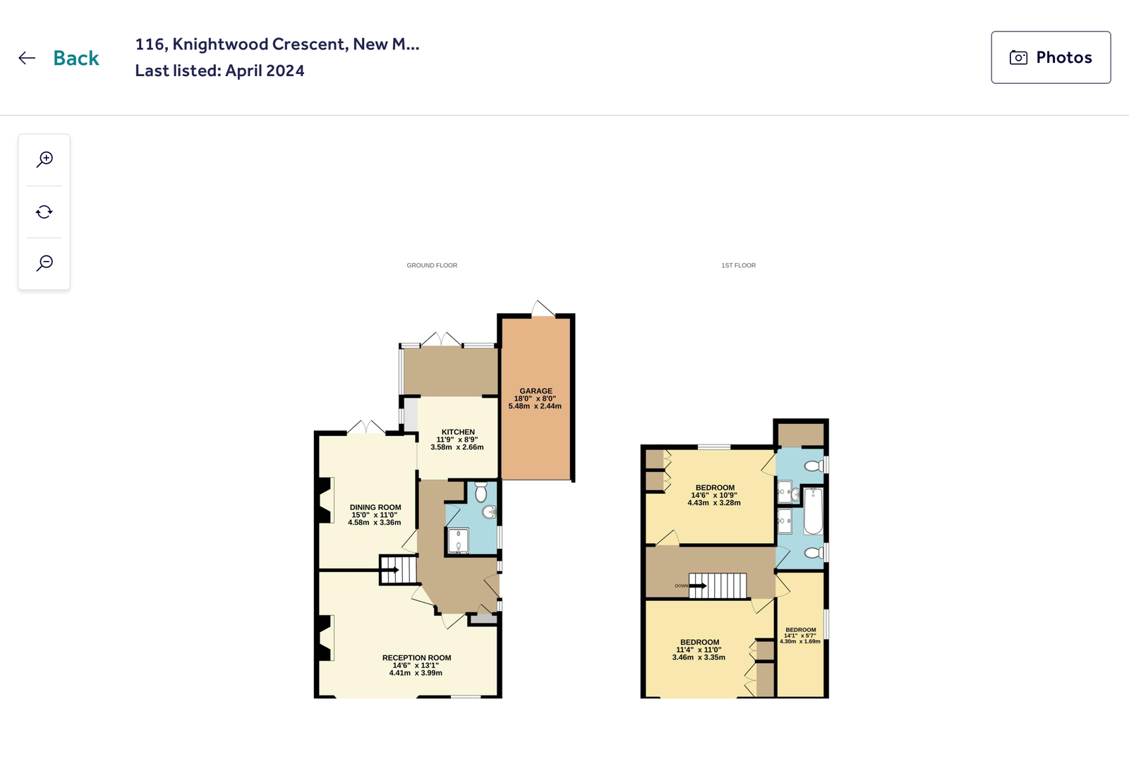 116, Knightwood Crescent, New Malden floorplan