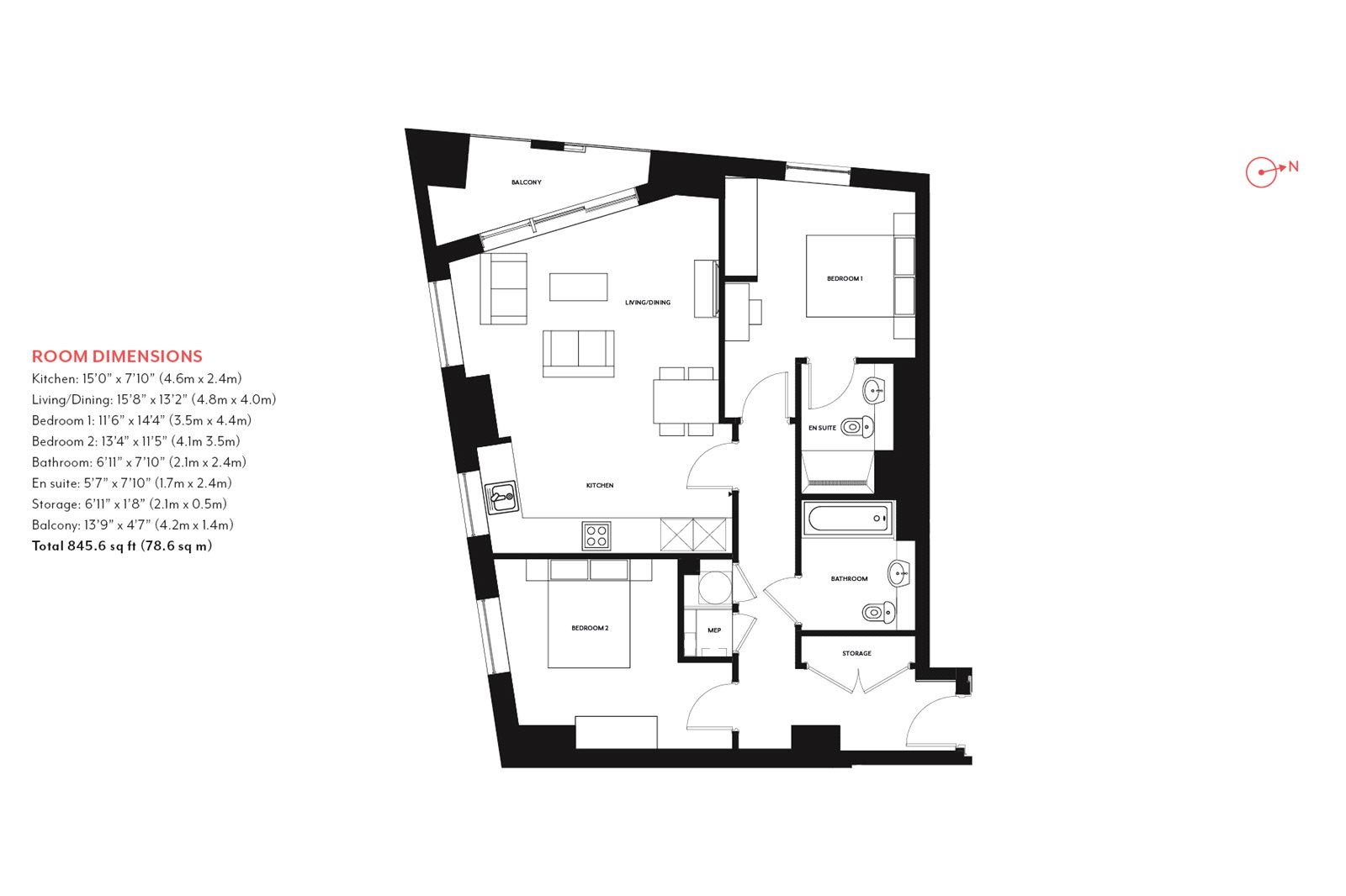 2 Bedrooms Flat to rent in Haydn Tower, 50 Wandsworth Road SW8