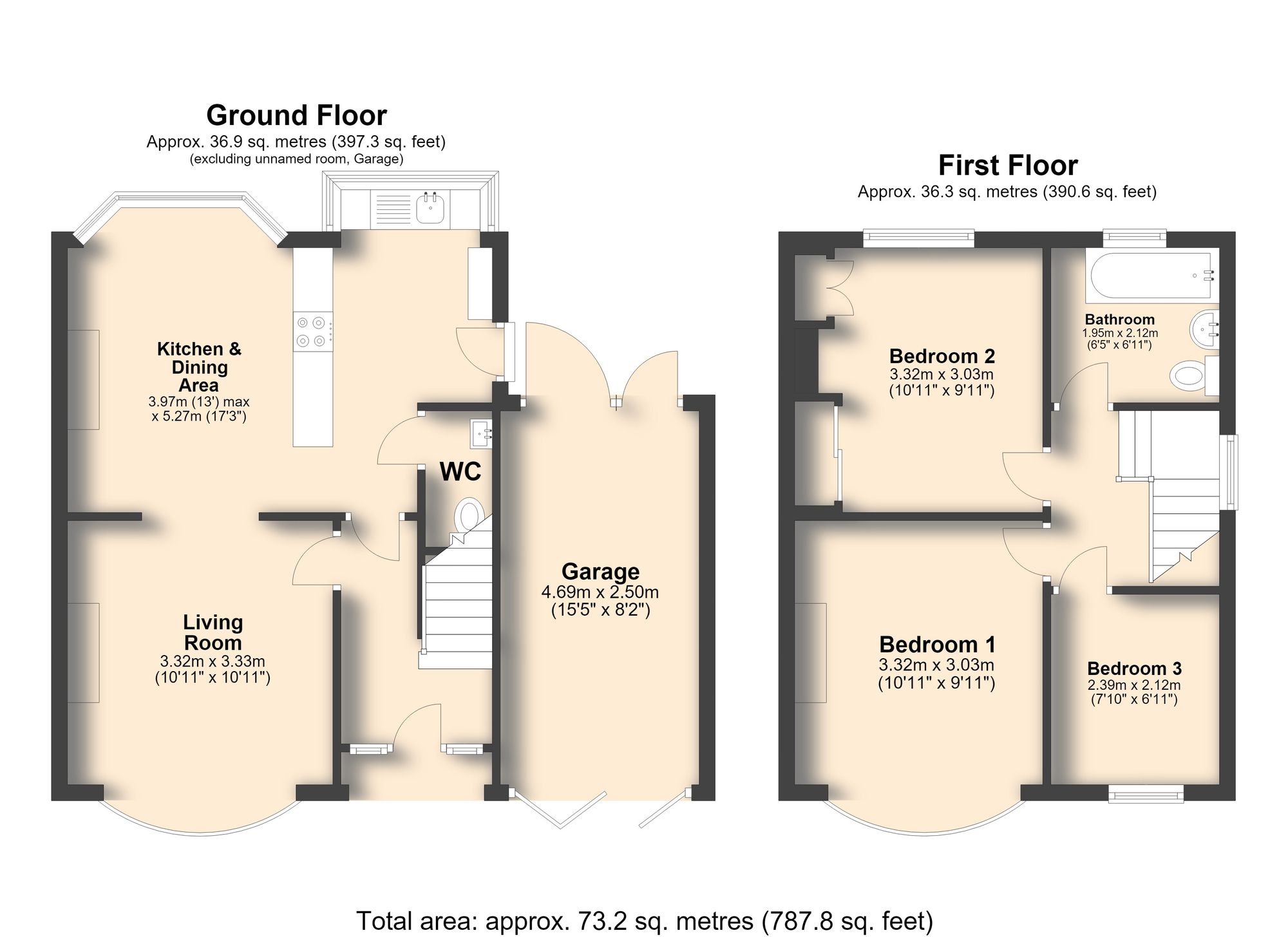 68 Bramley Avenue, Sheffield floorplan