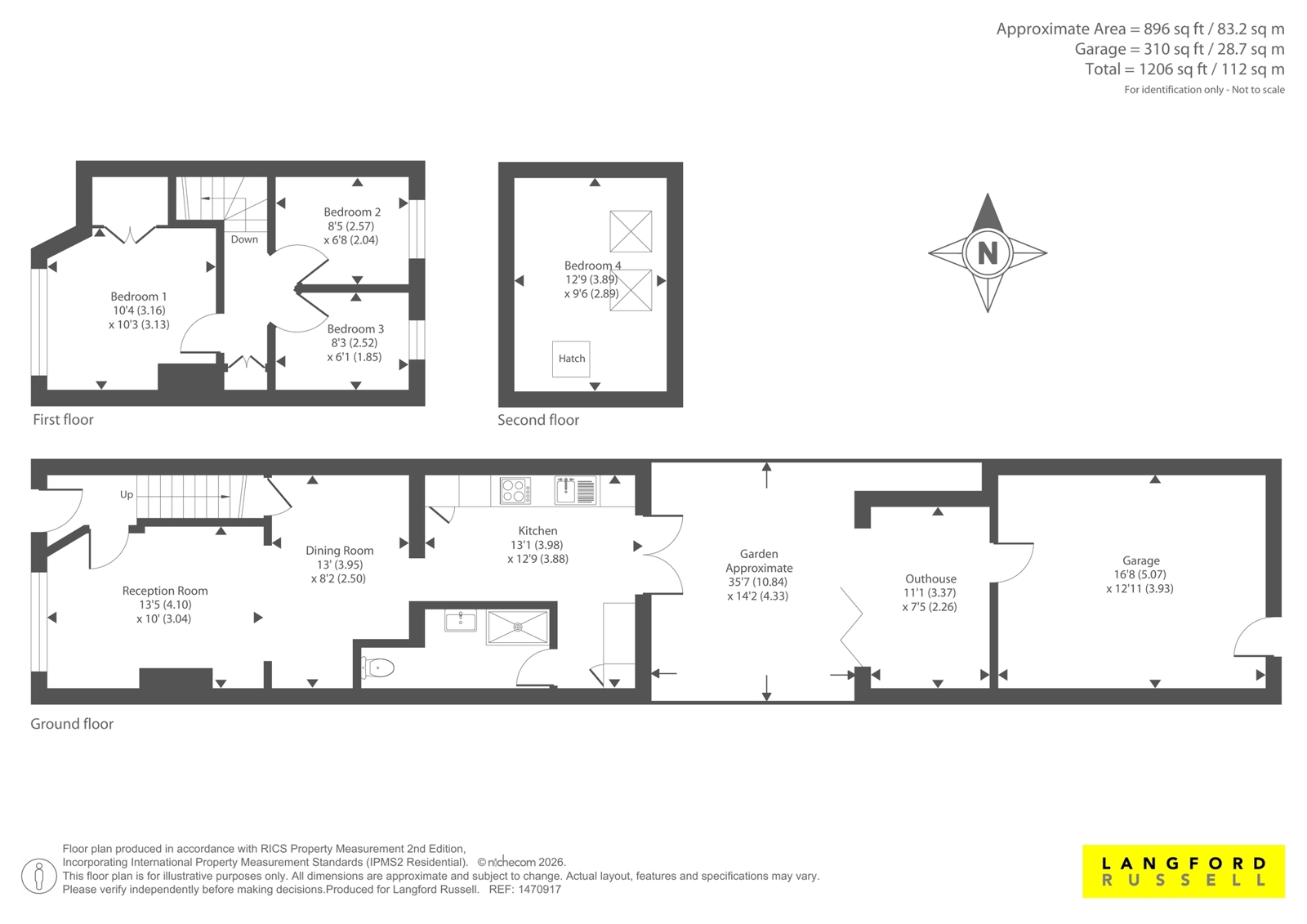 61, Harcourt Avenue, Sidcup floorplan