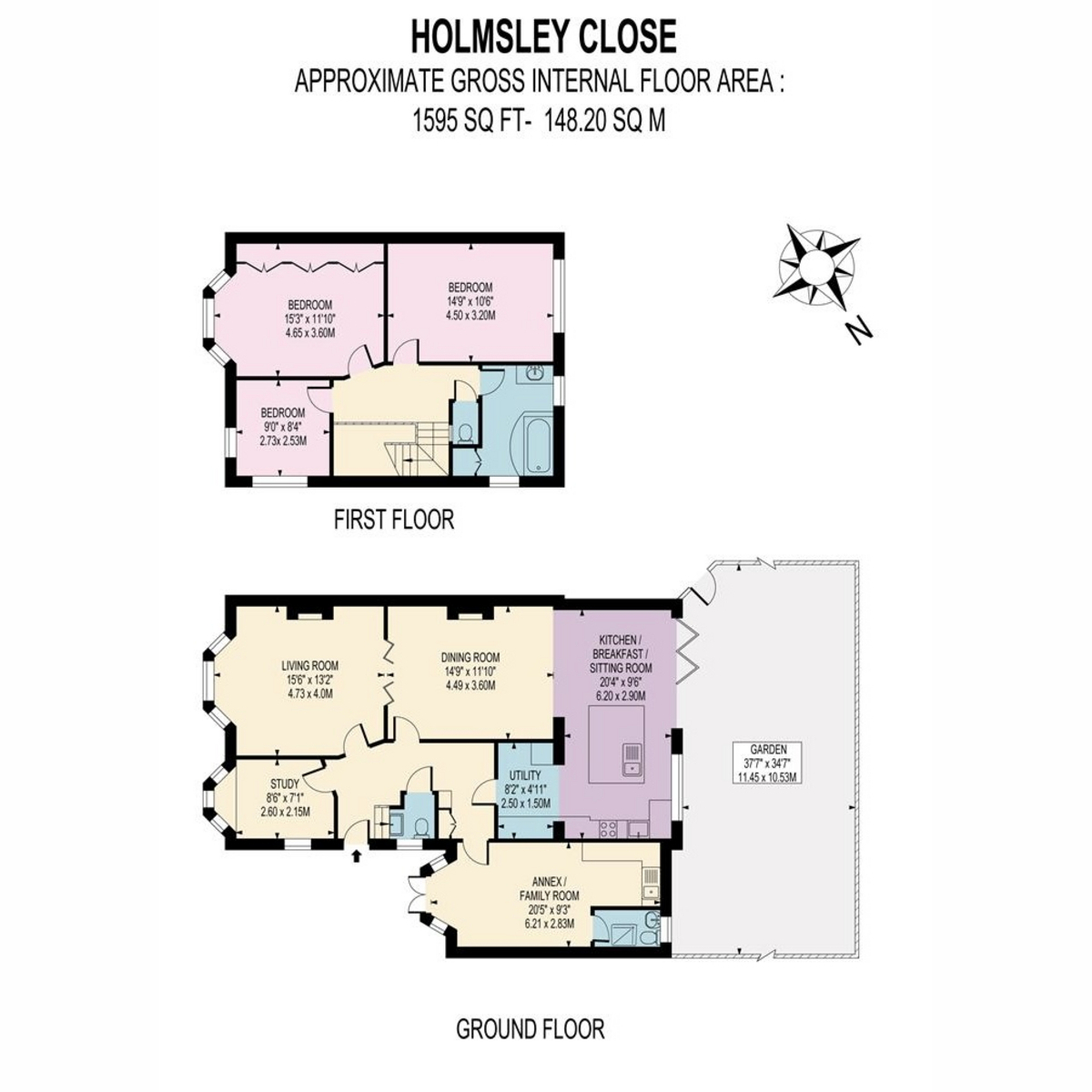 6, Holmsley Close, New Malden floorplan