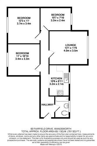 3 Bedrooms Flat to rent in Fairfield Drive, London SW18