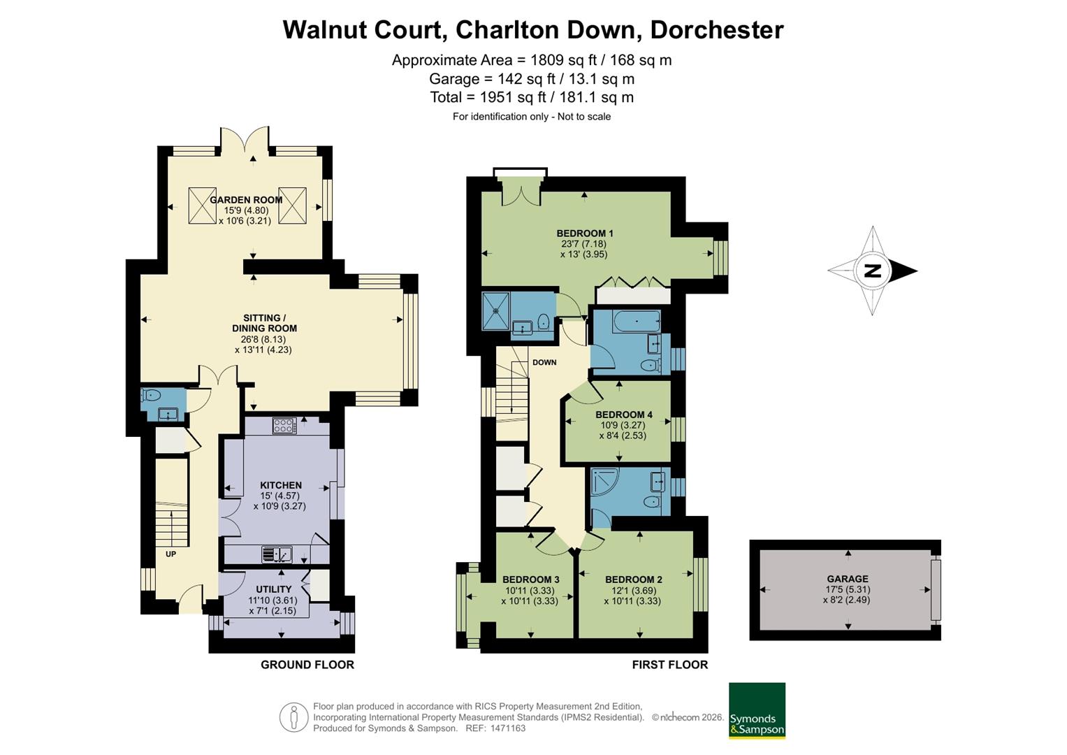 4 Walnut Court, Hawthorn Road, Dorchester floorplan