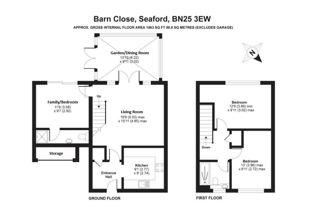 5, Barn Close, Seaford floorplan