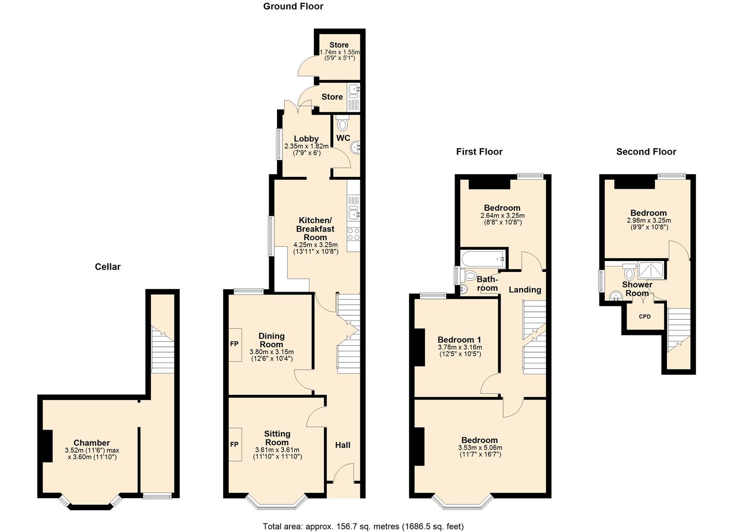 29, Grove Street, Leamington Spa floorplan