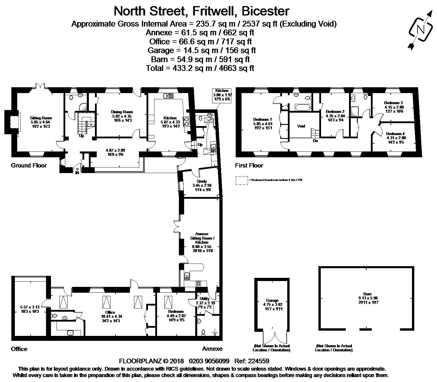 4 Bedrooms Detached house for sale in North Street, Fritwell, Bicester, Oxfordshire OX27