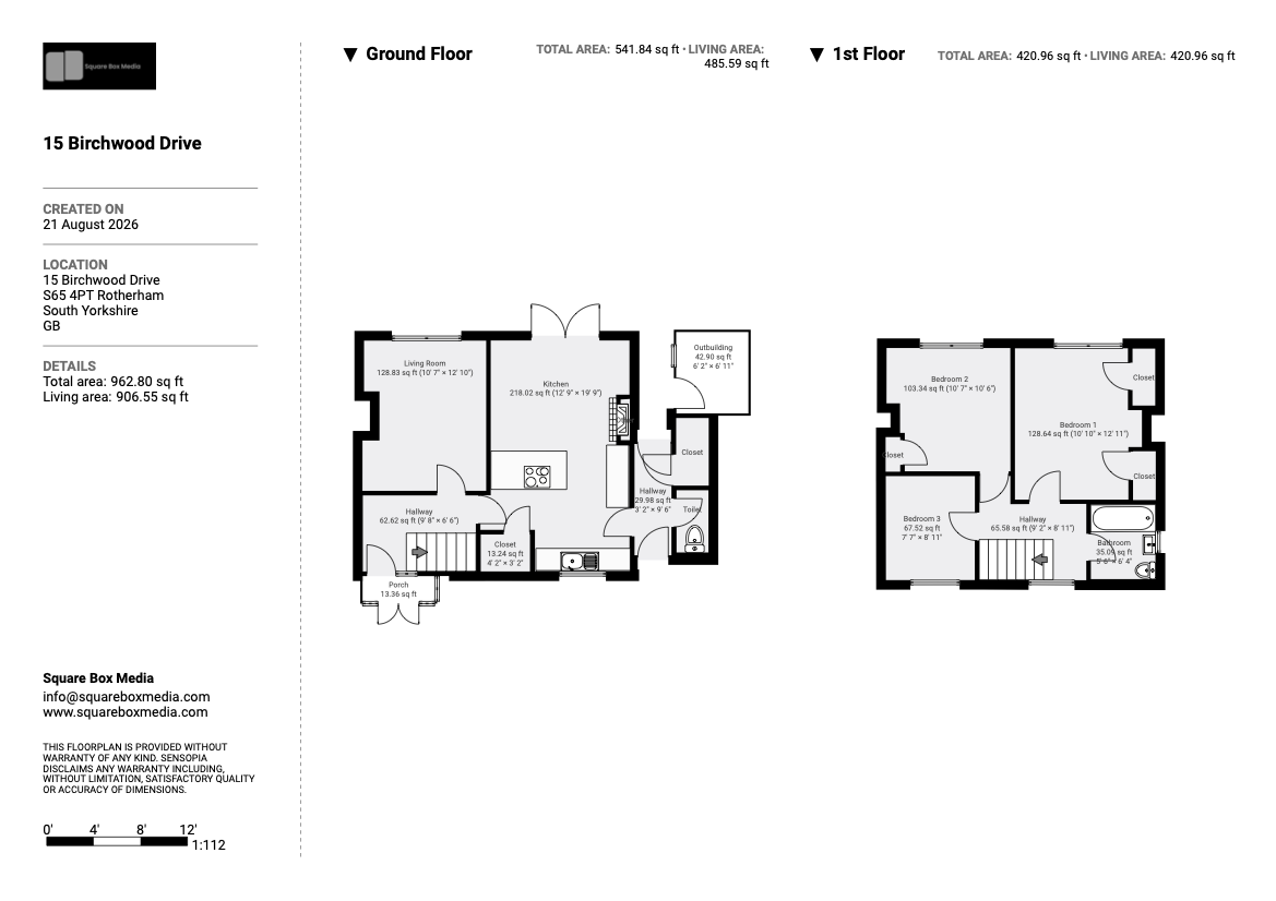 15, Birchwood Drive, Rotherham floorplan