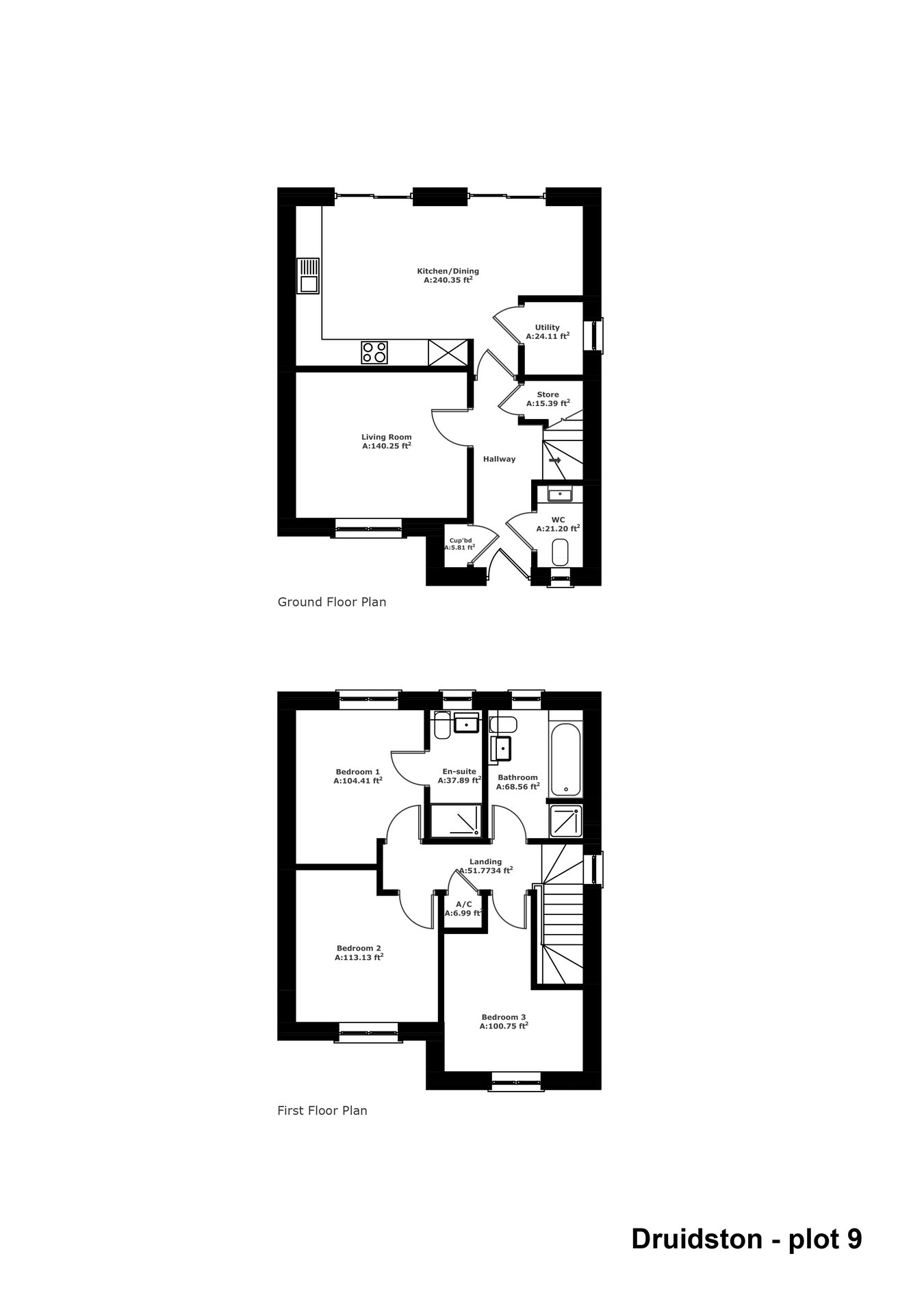 Plot 9 - Swn Y Mor, Roch floorplan